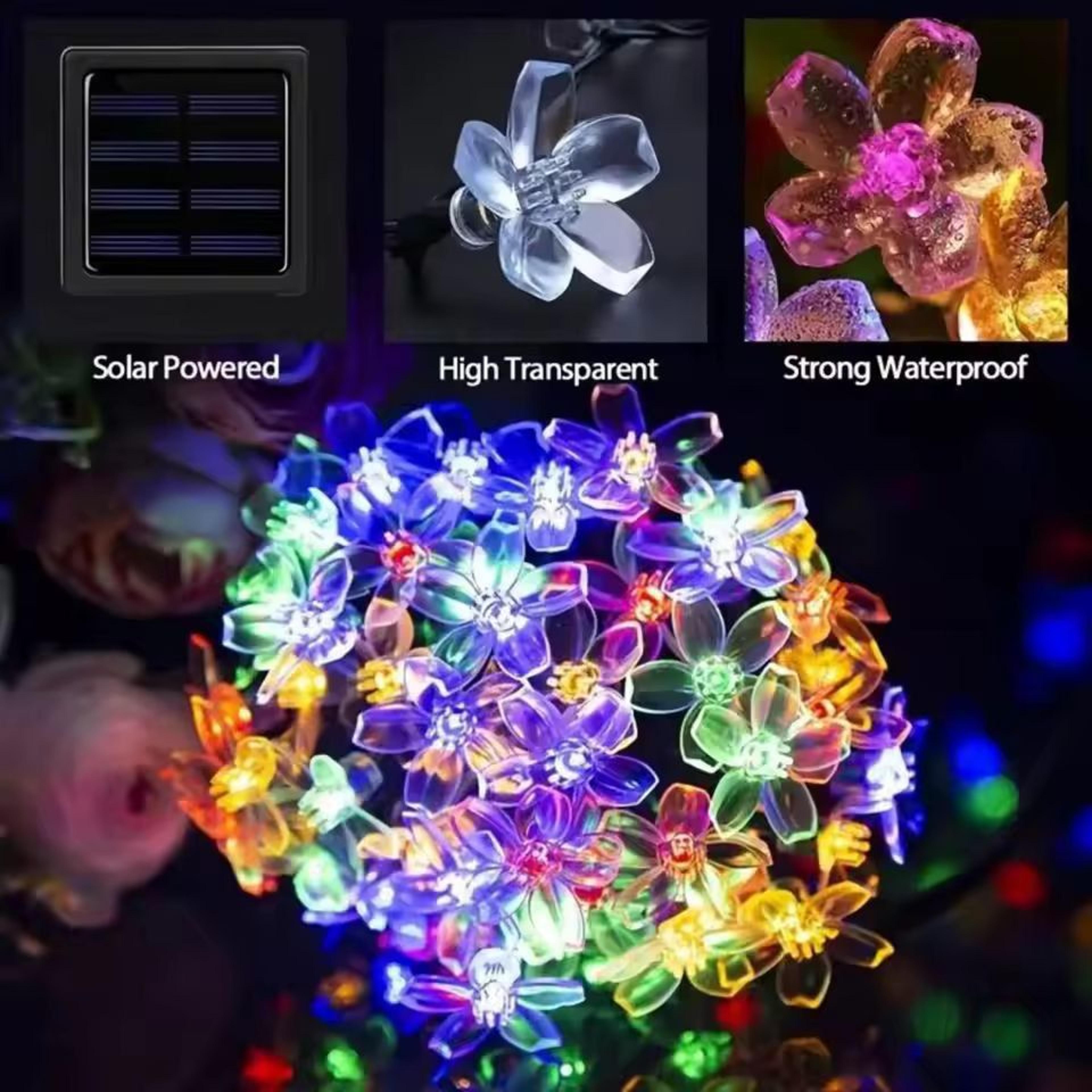 Solar Blossom Garden Lights Waterproof Cherry Blossom LED Outdoor String Lights 3