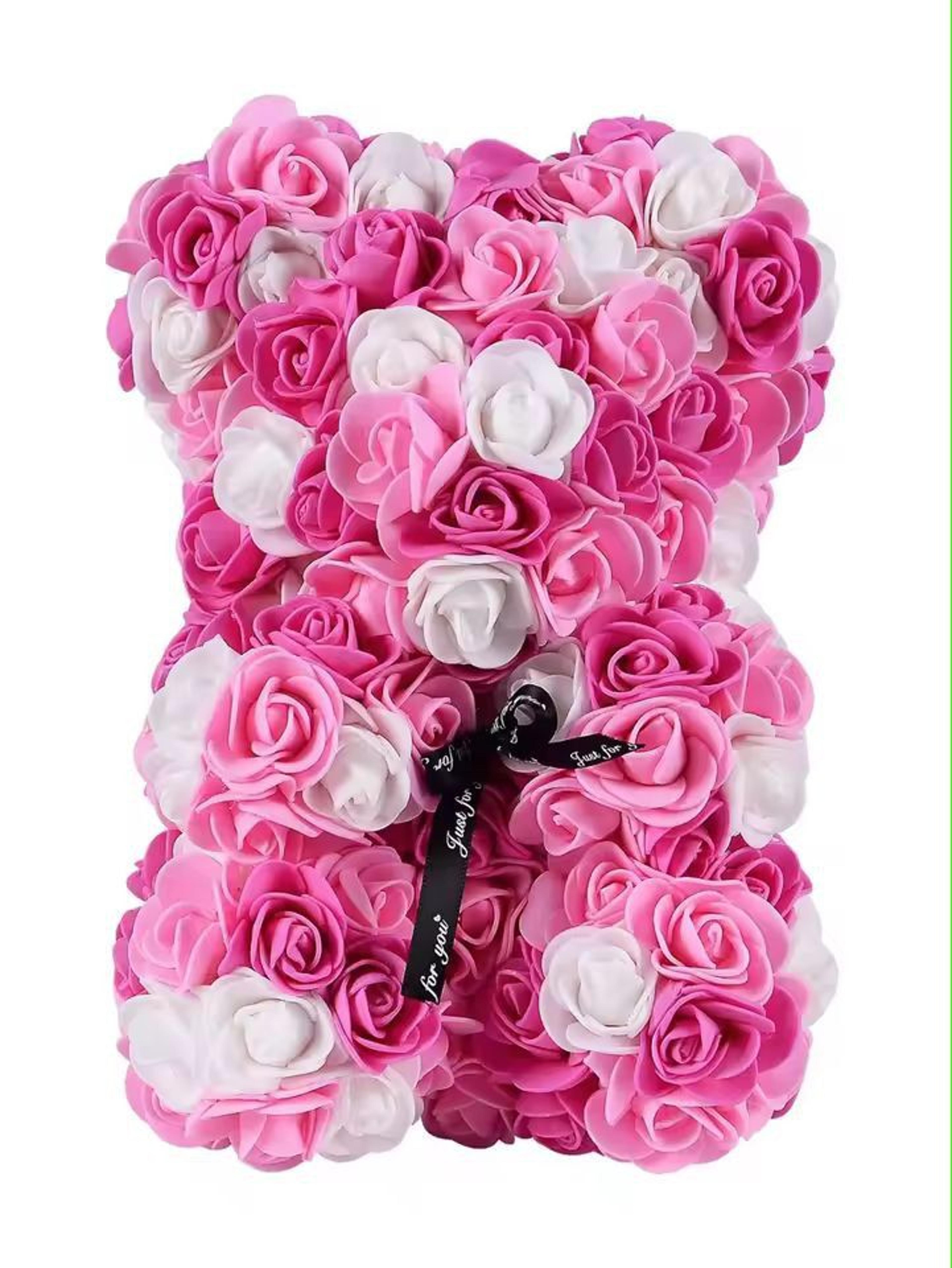 Eternal Rose Teddy Gift Bear  25m BloomFilled Decorative Keepsake For Meaningful Celebrations 13