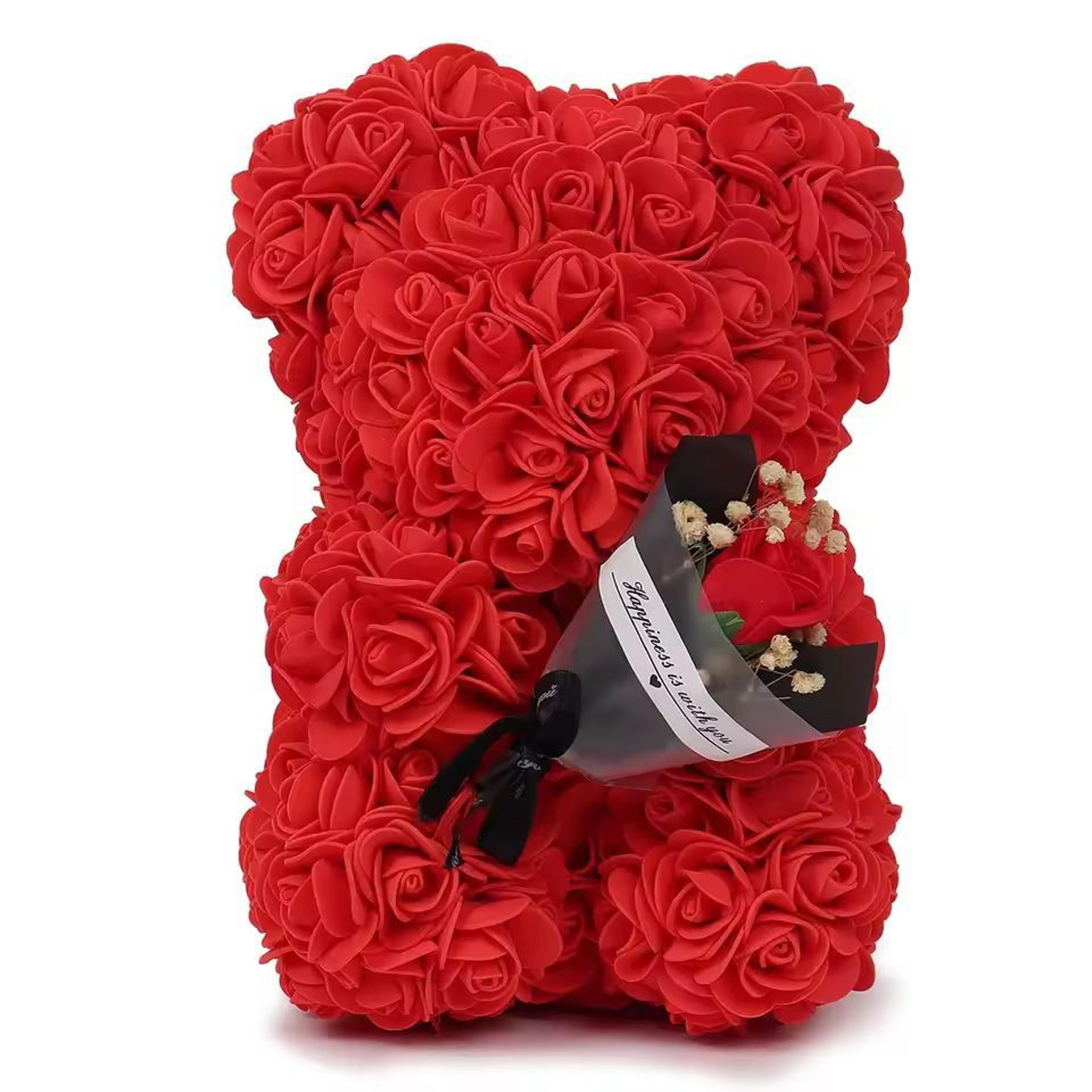 Eternal Rose Teddy Gift Bear  25m BloomFilled Decorative Keepsake For Meaningful Celebrations 15