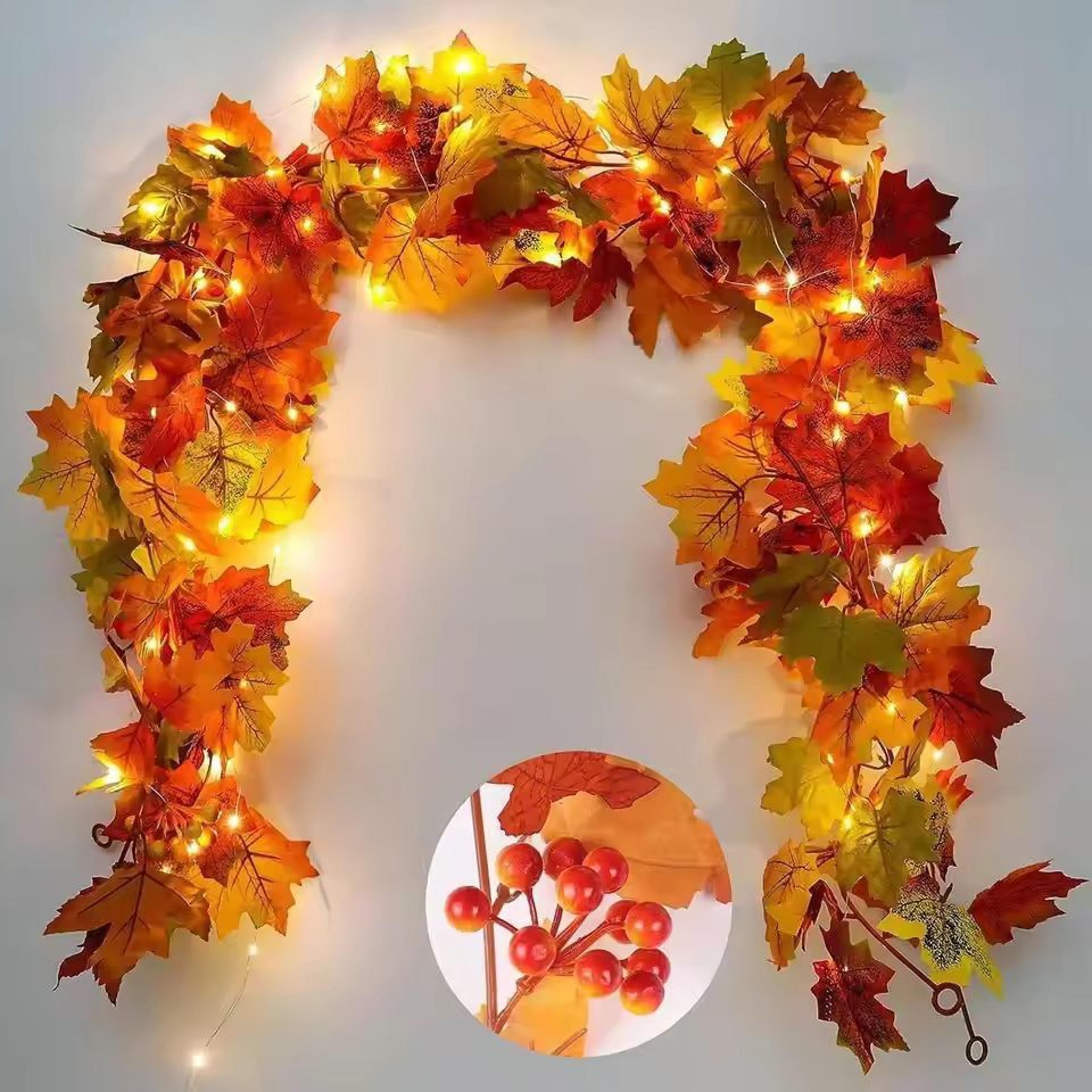 Harvest Glow Maple  Fruit Vine Garland 0