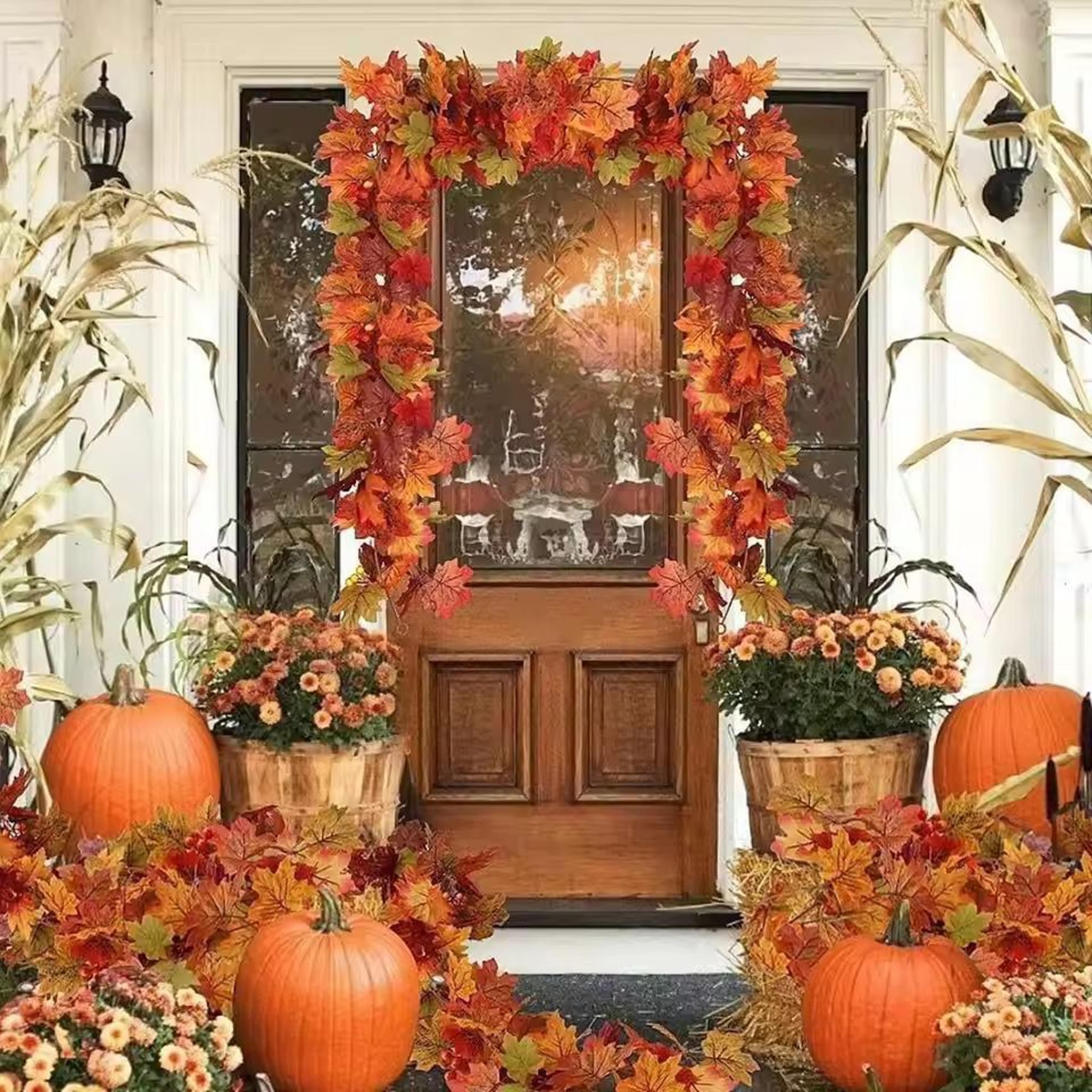 Harvest Glow Maple  Fruit Vine Garland 3