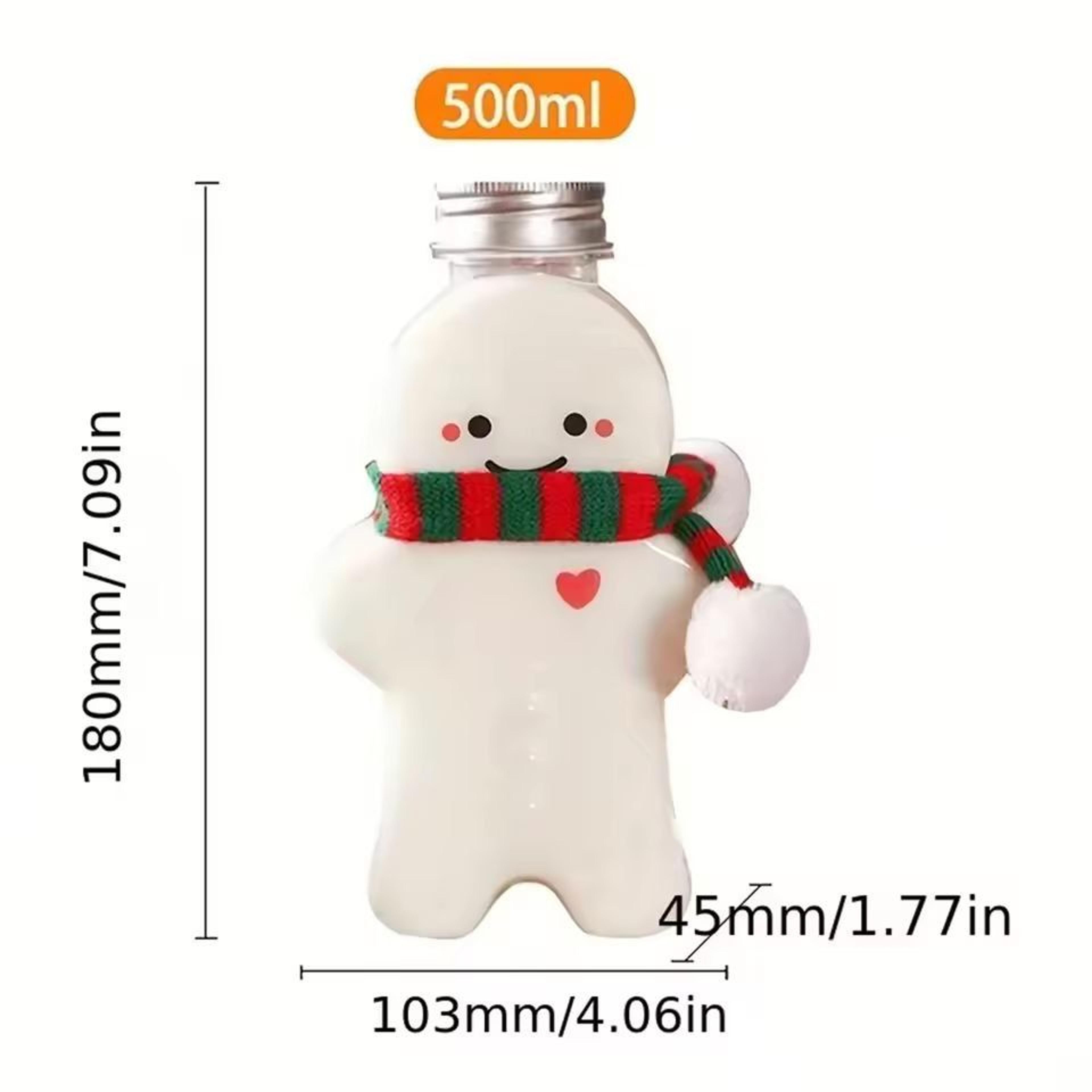 GingerbreadMan Christmas Portable Shaker Bottle  5Pack Festive Reusable Drink Bottles 4