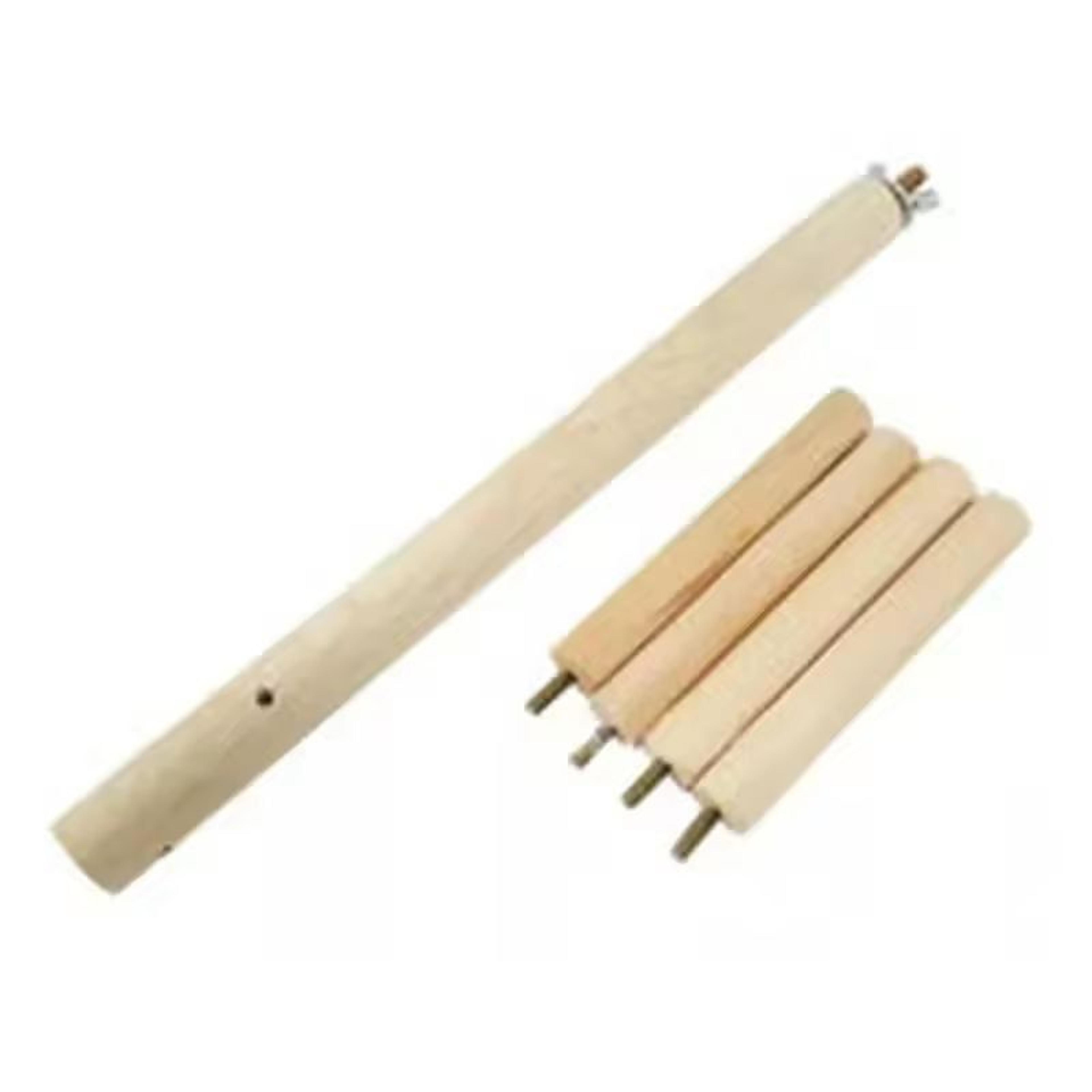 Natural Wood 4Layer Bird Ladder  Swing  Cage Toy For Parakeets Budgies  Small Parrots 5