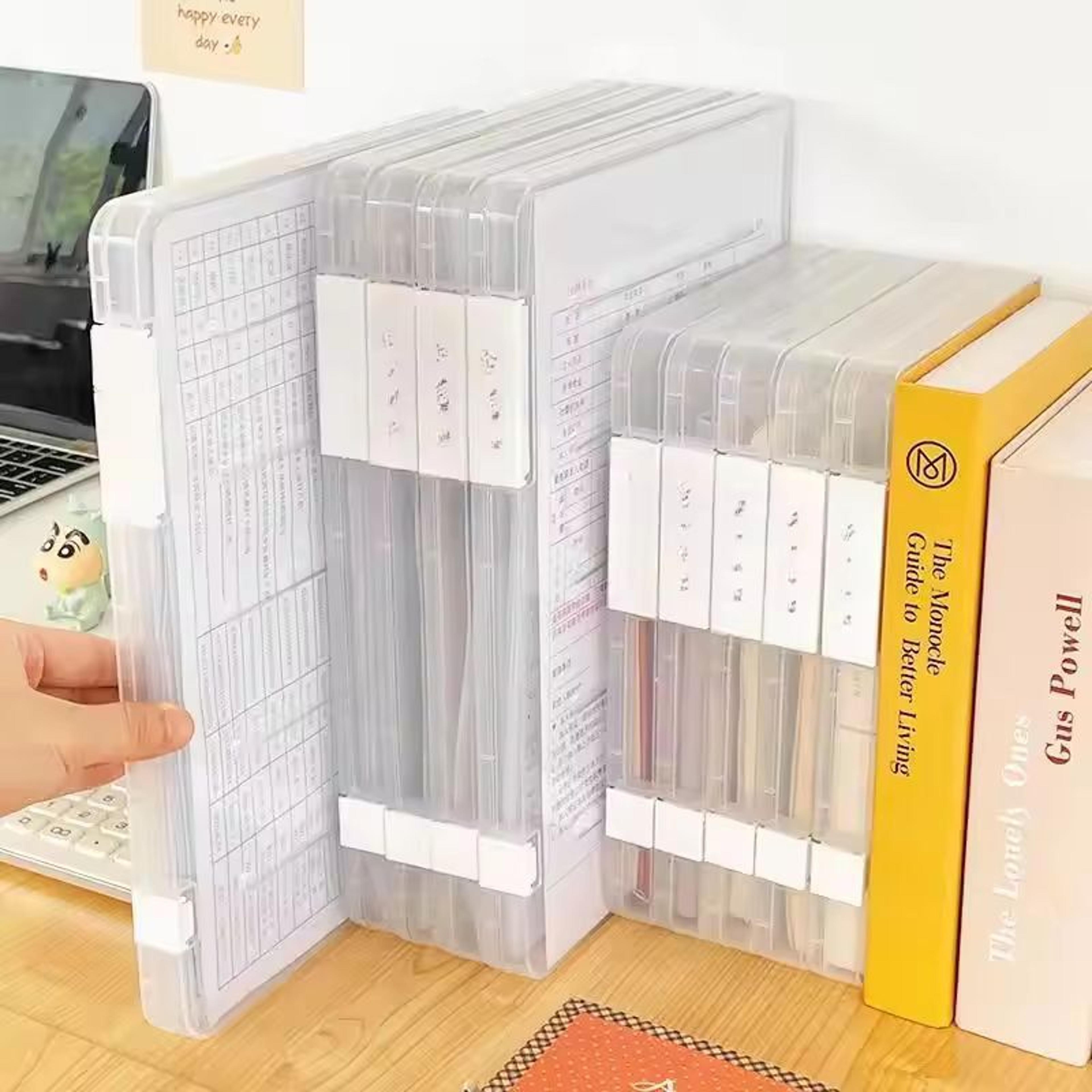 Clear A4 Document Storage Box  Transparent File Case For Office  Home 0