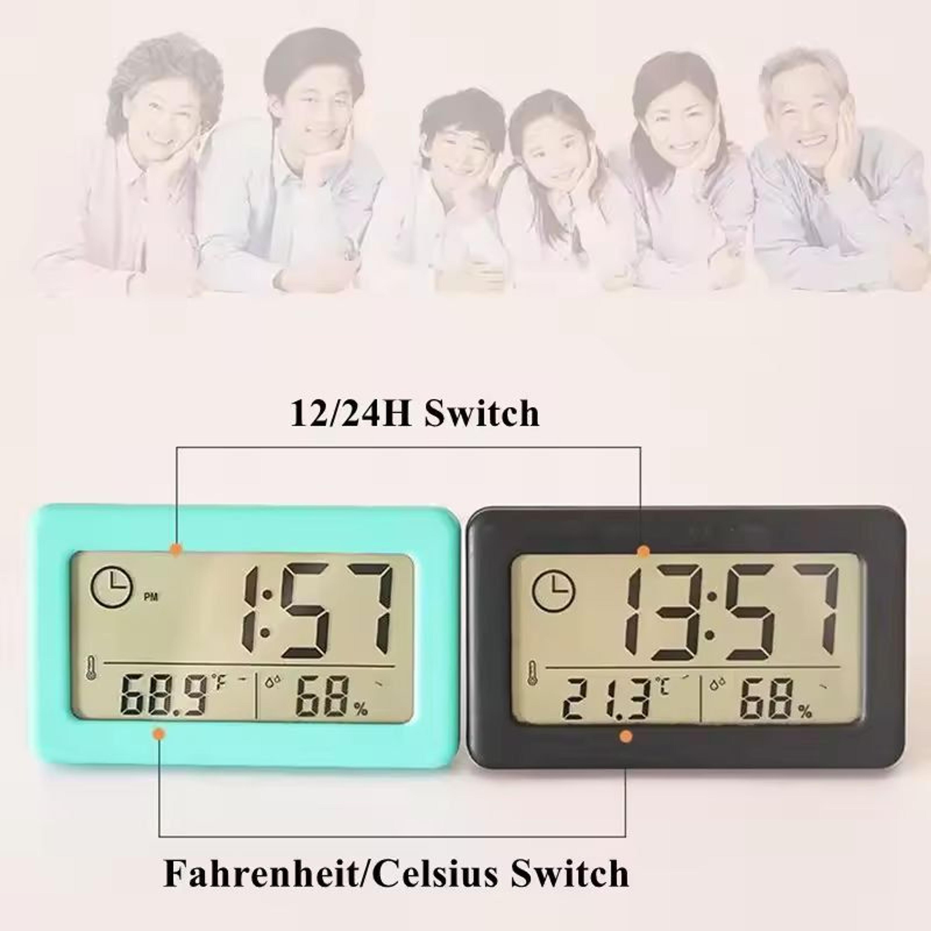 Desktop Mini Digital Clock  Portable Temperature  Humidity Monitor  Hygrometer Thermometer 3