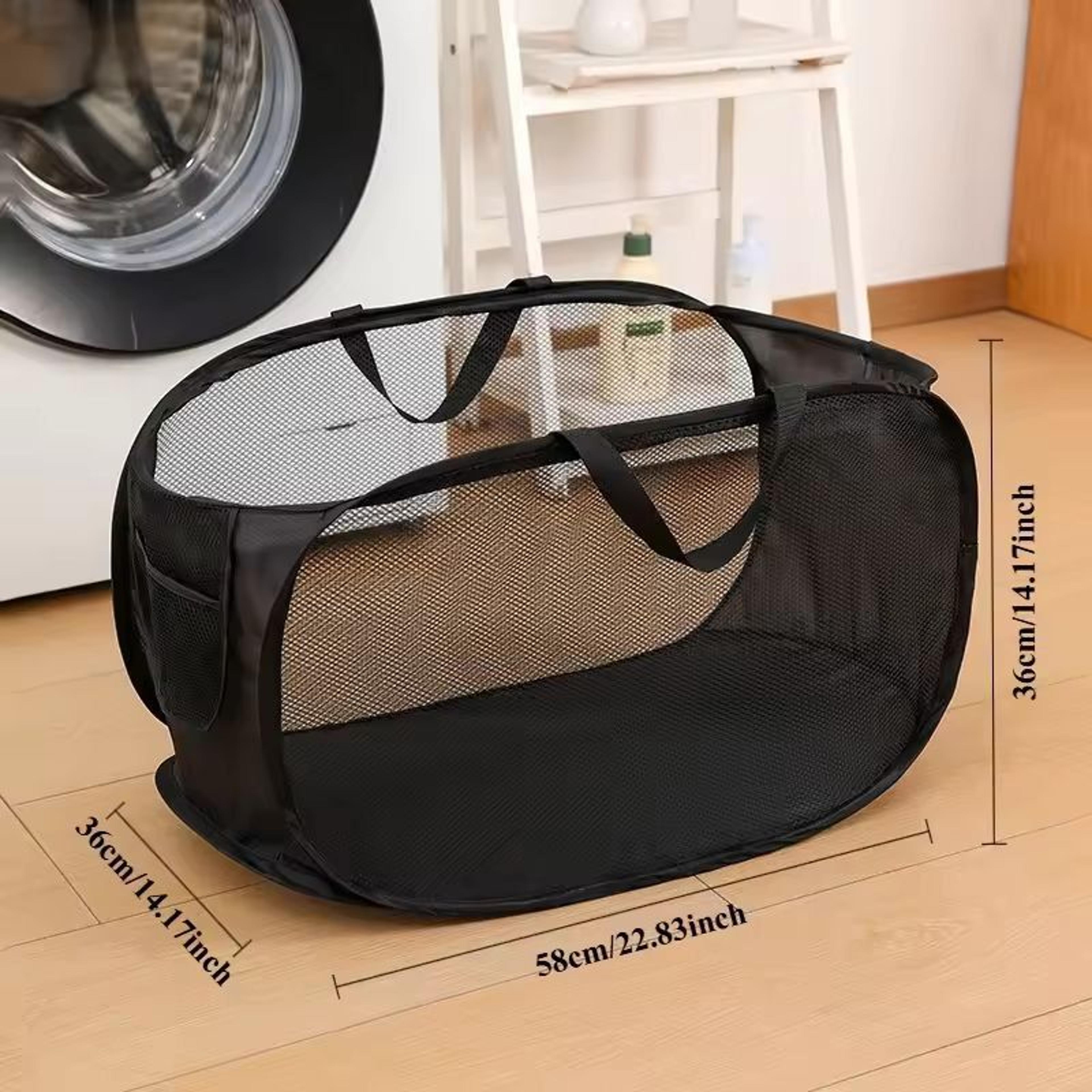 LargeCapacity Foldable Mesh Laundry Basket  Handy Laundry  Storage Hamper 4