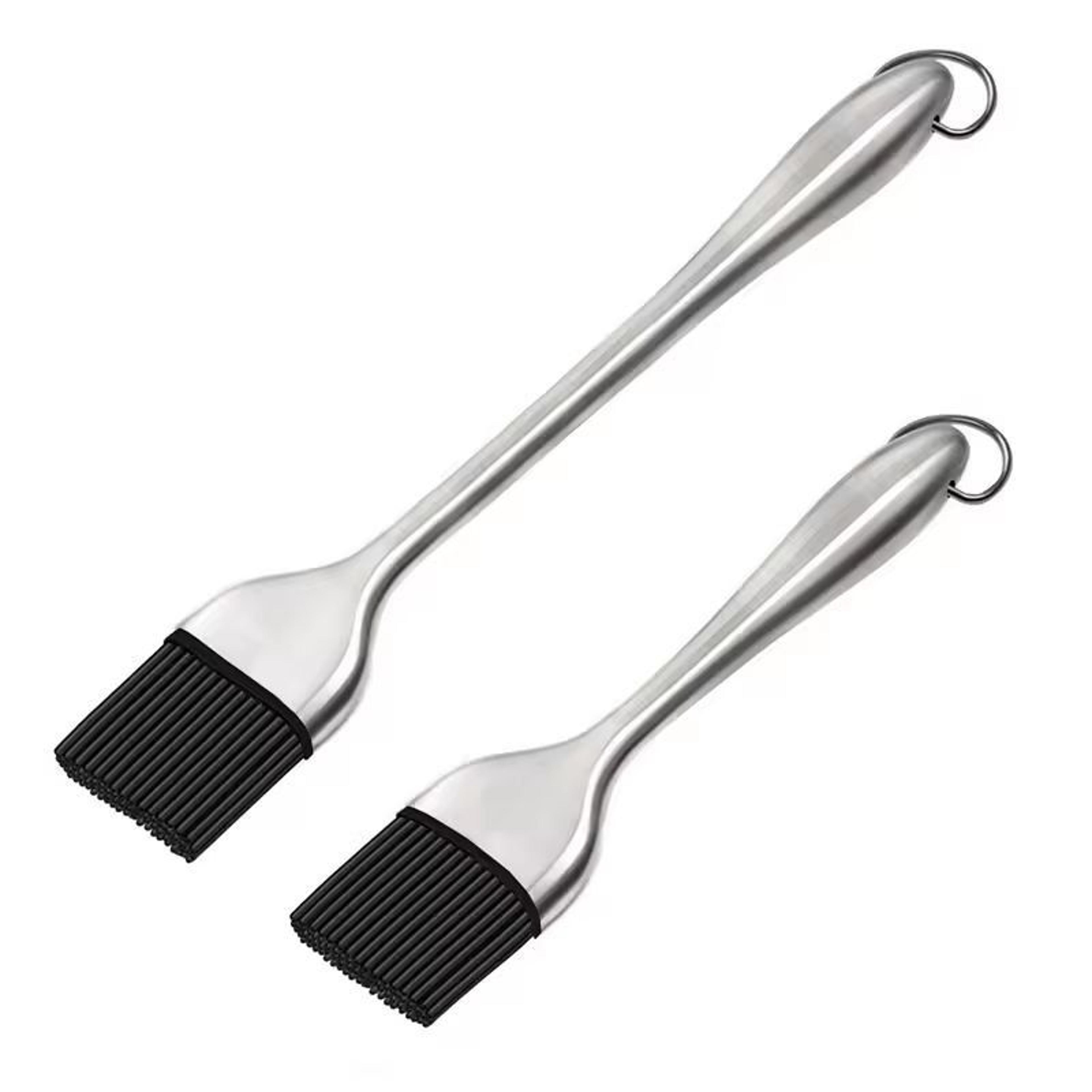 Premium Silicone BBQ Basting Brush  HeatResistant Oil  Sauce Grilling Brush With Stainless Steel Ha 0