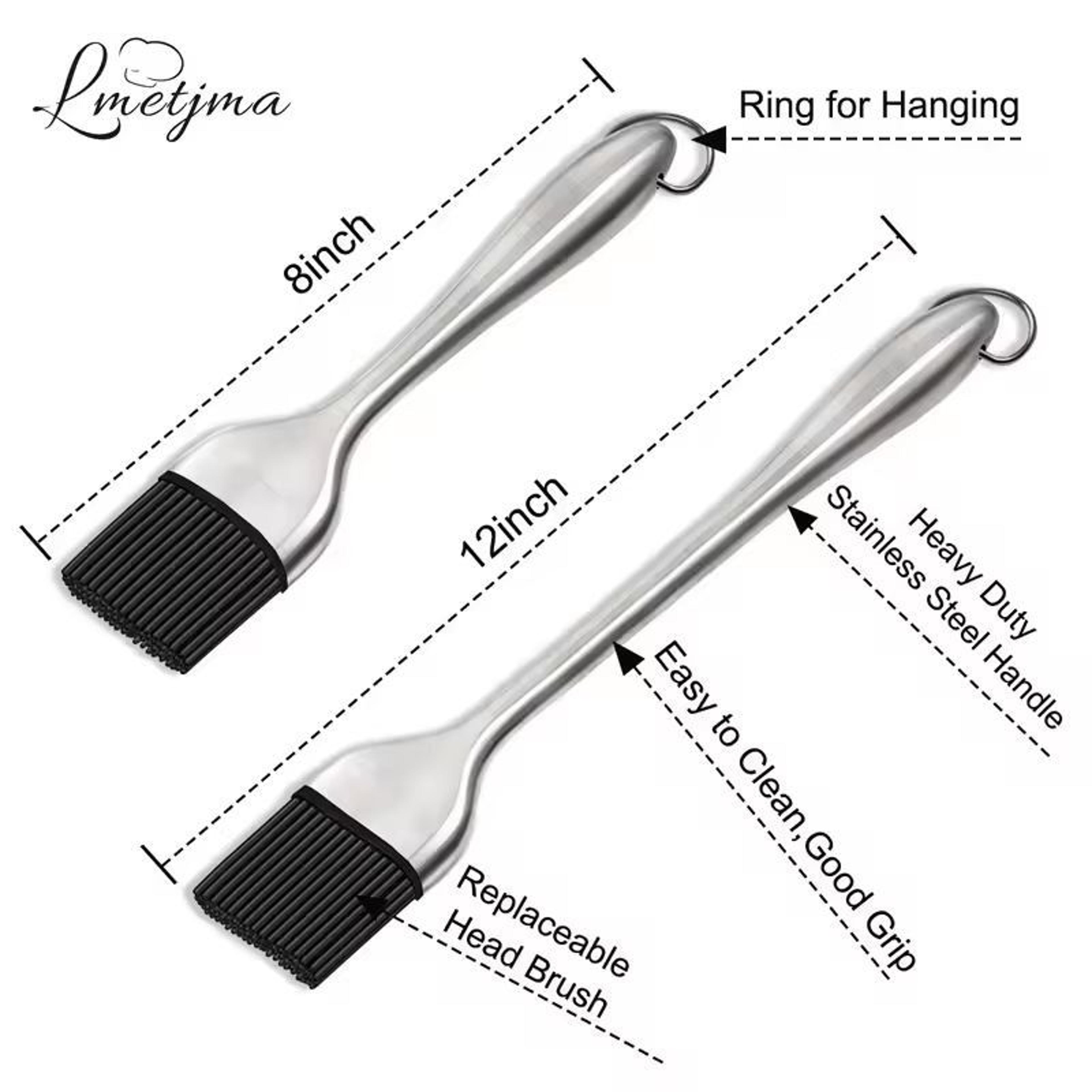 Premium Silicone BBQ Basting Brush  HeatResistant Oil  Sauce Grilling Brush With Stainless Steel Ha 1