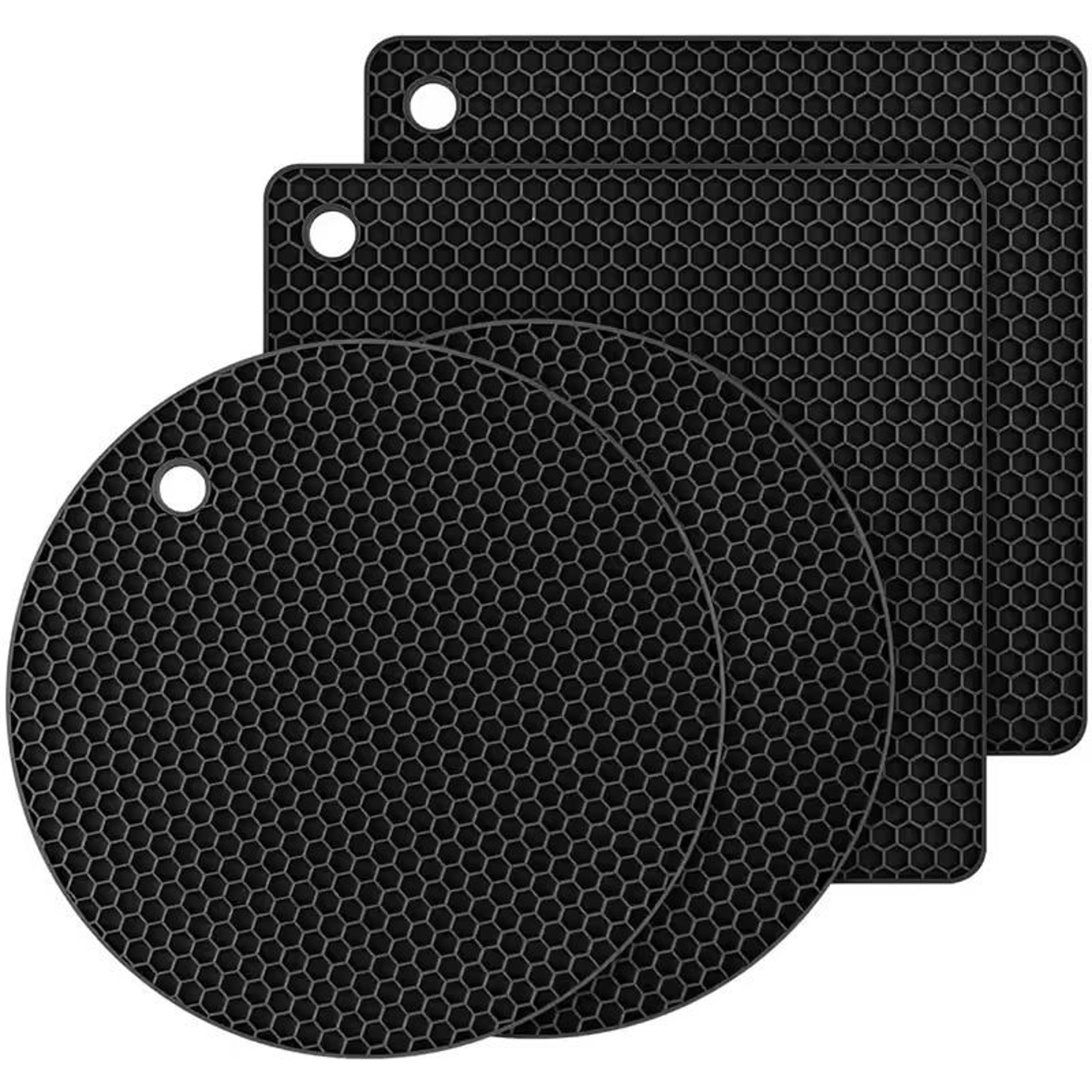 SiliconeShield 4Pack HeatResistant Trivet Mats  Premium Hot Pot Pads  Countertop Protectors 0