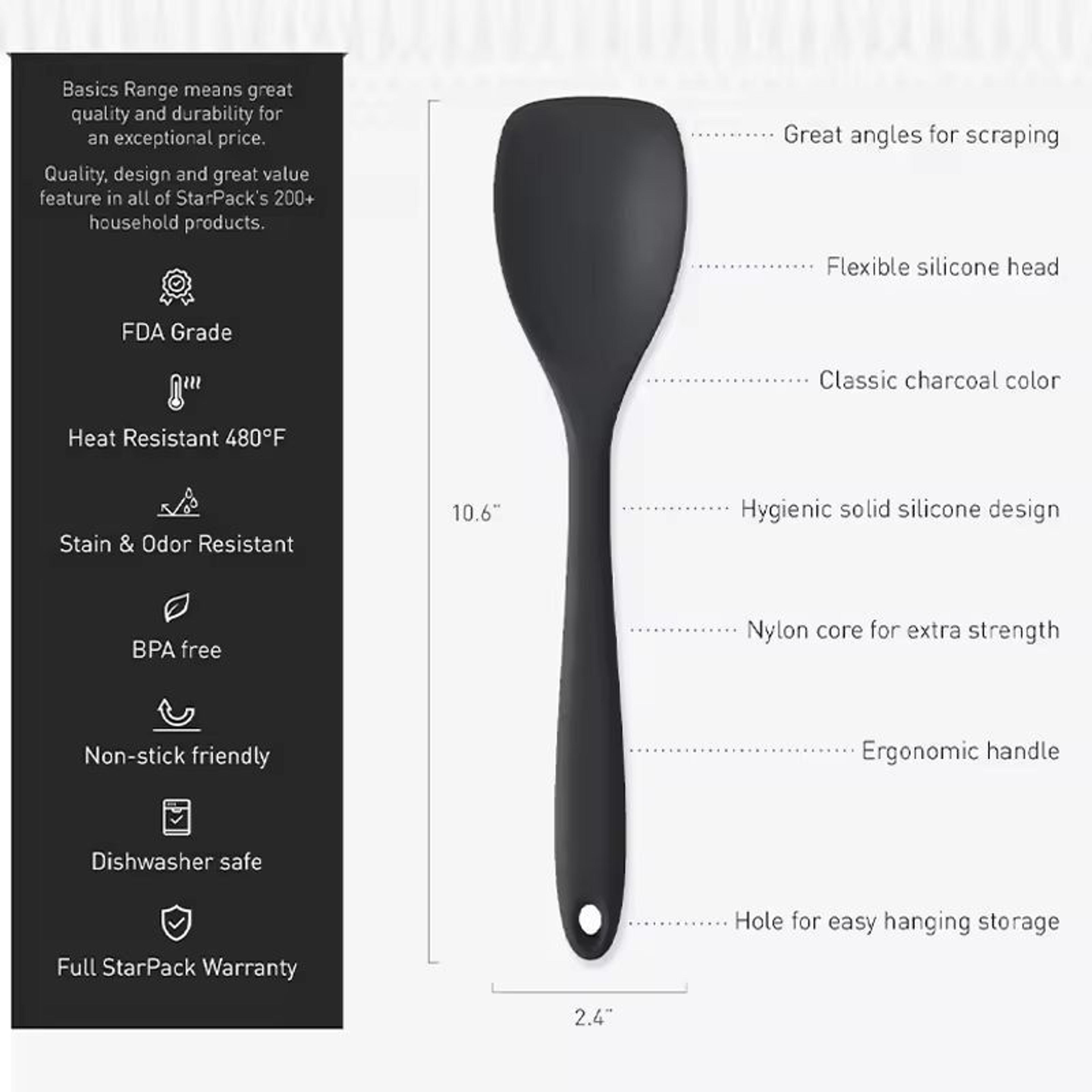 Premium HeatResistant Silicone Spoon Spatula  Flexible Nonstick Baking  Cooking Tool 5