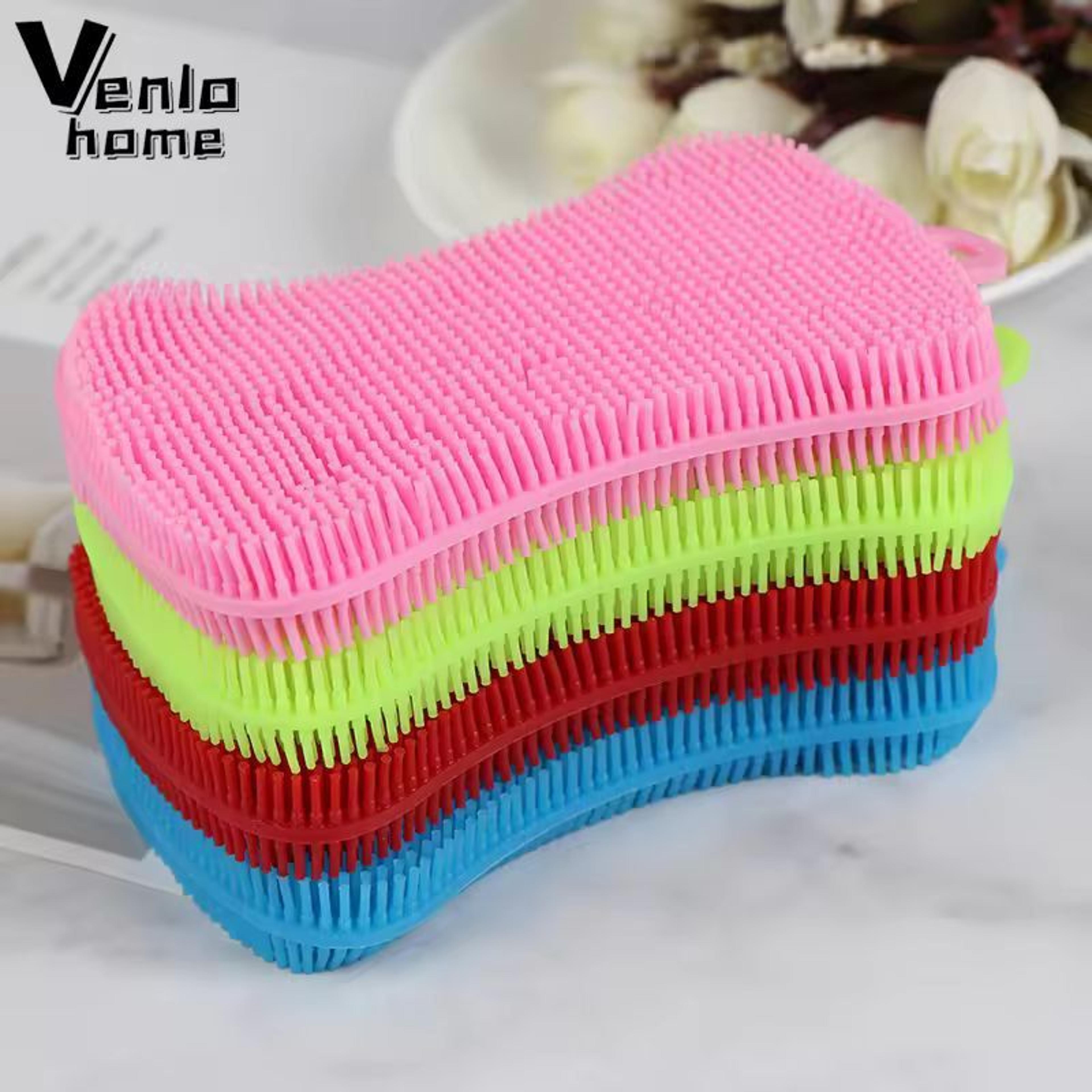 Silicone Kitchen Scrubber Brush  Gentle  Effective Pot Pan Cleaner 0