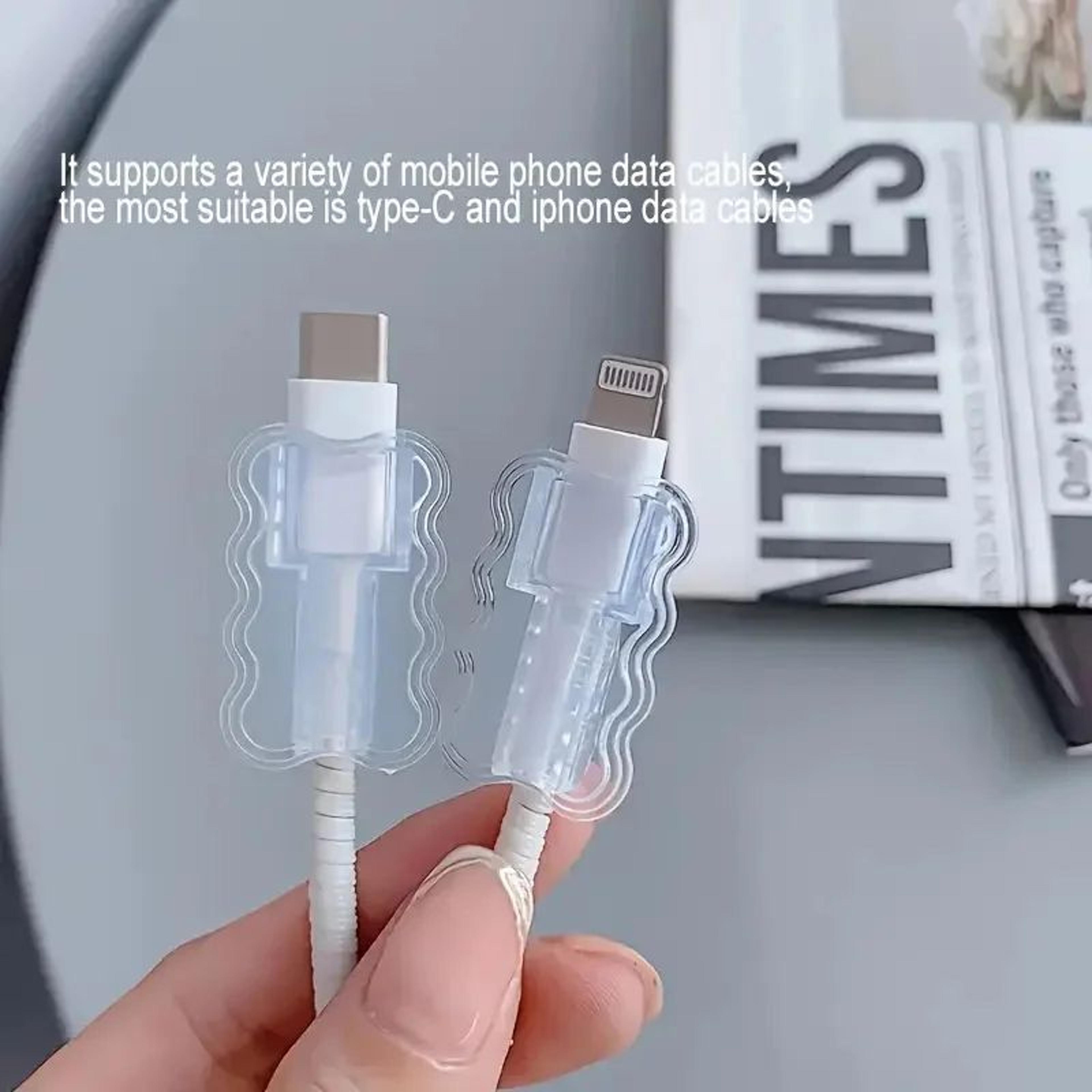 ClearGuard 10Pack Cable Protection Sleeves  Durable AntiBreak Charging Cord Protectors For Apple  A 3