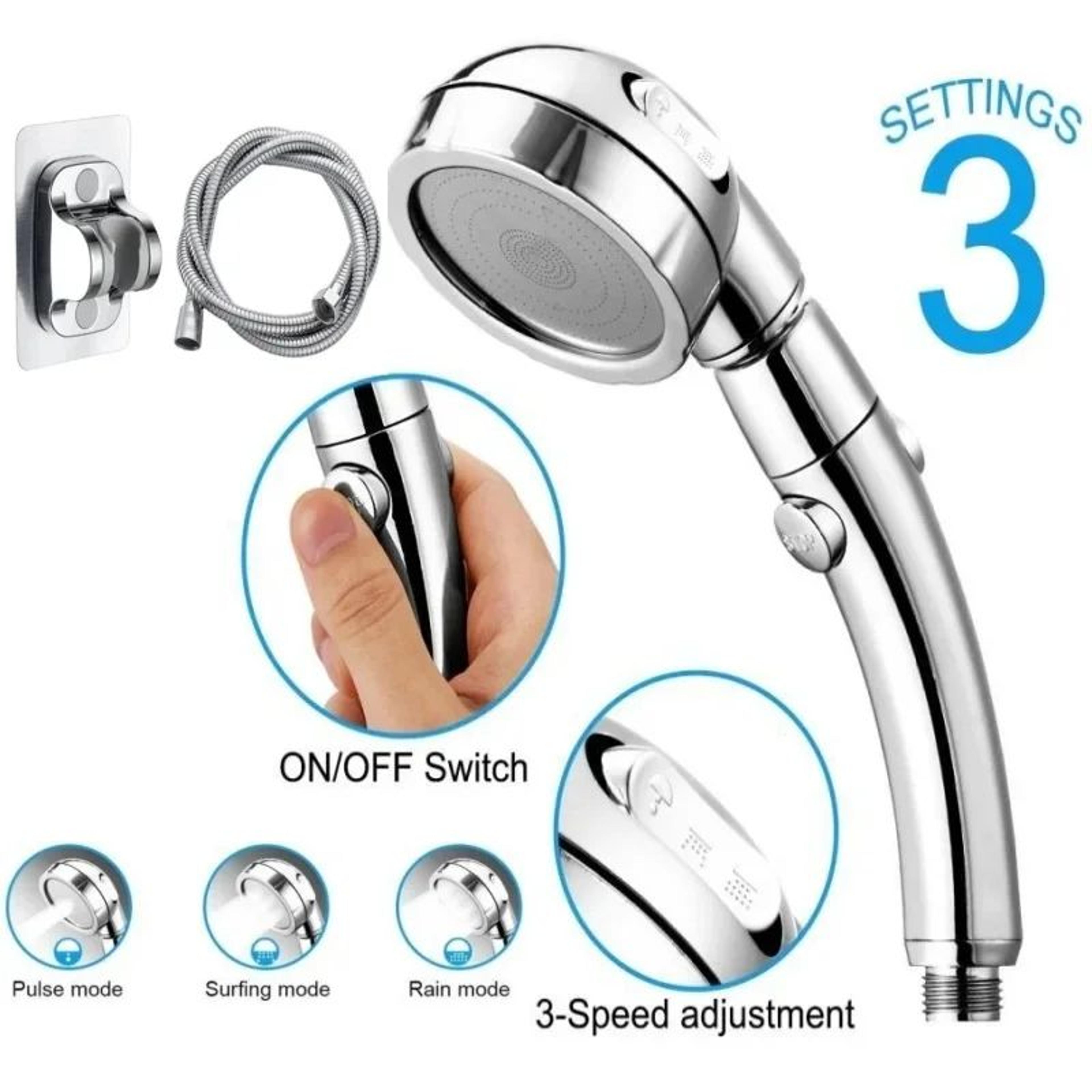 Detachable 3Mode HighPressure Handheld Rain Shower Head 0