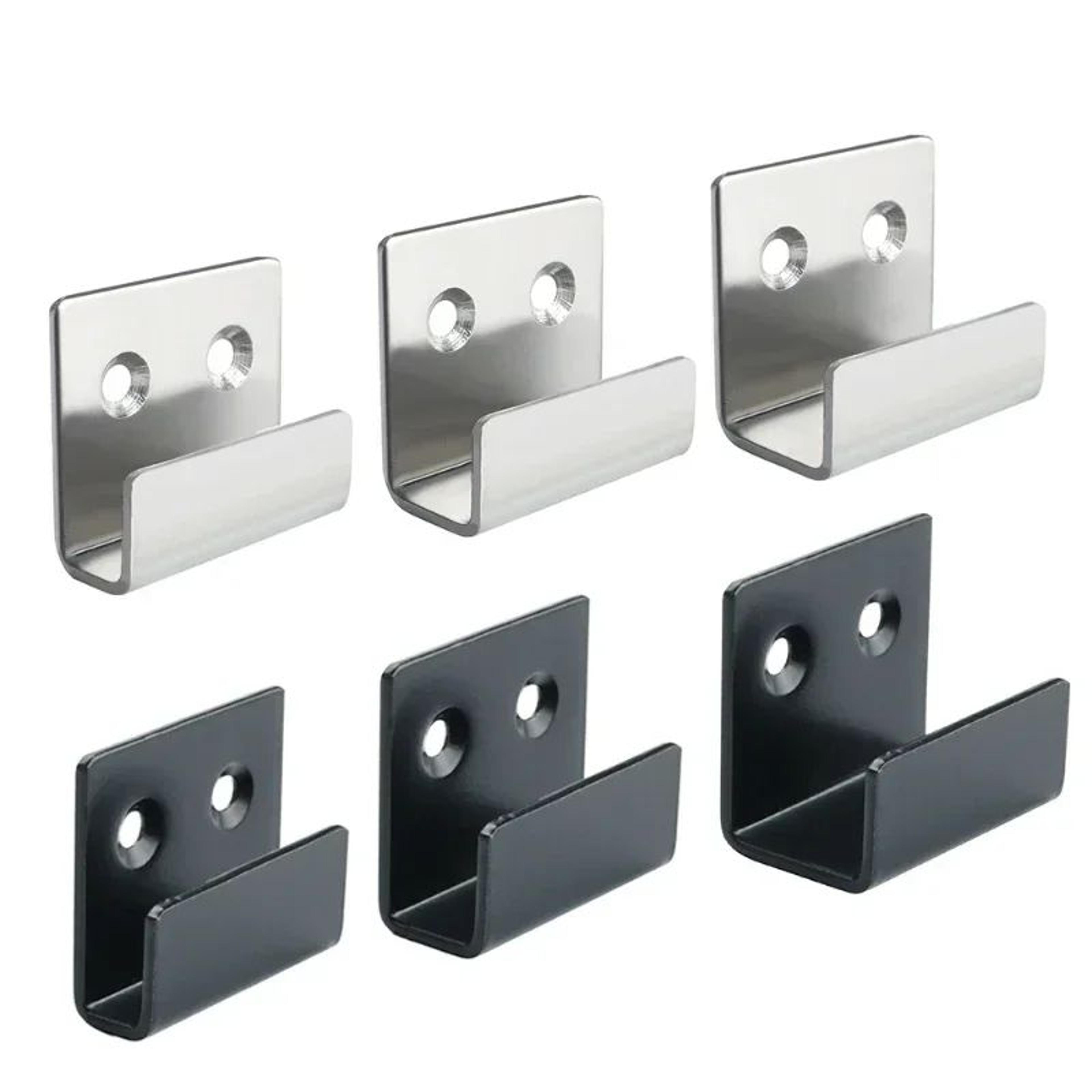 4-piece stainless steel tile display holder set – heavy-duty wall mount brackets