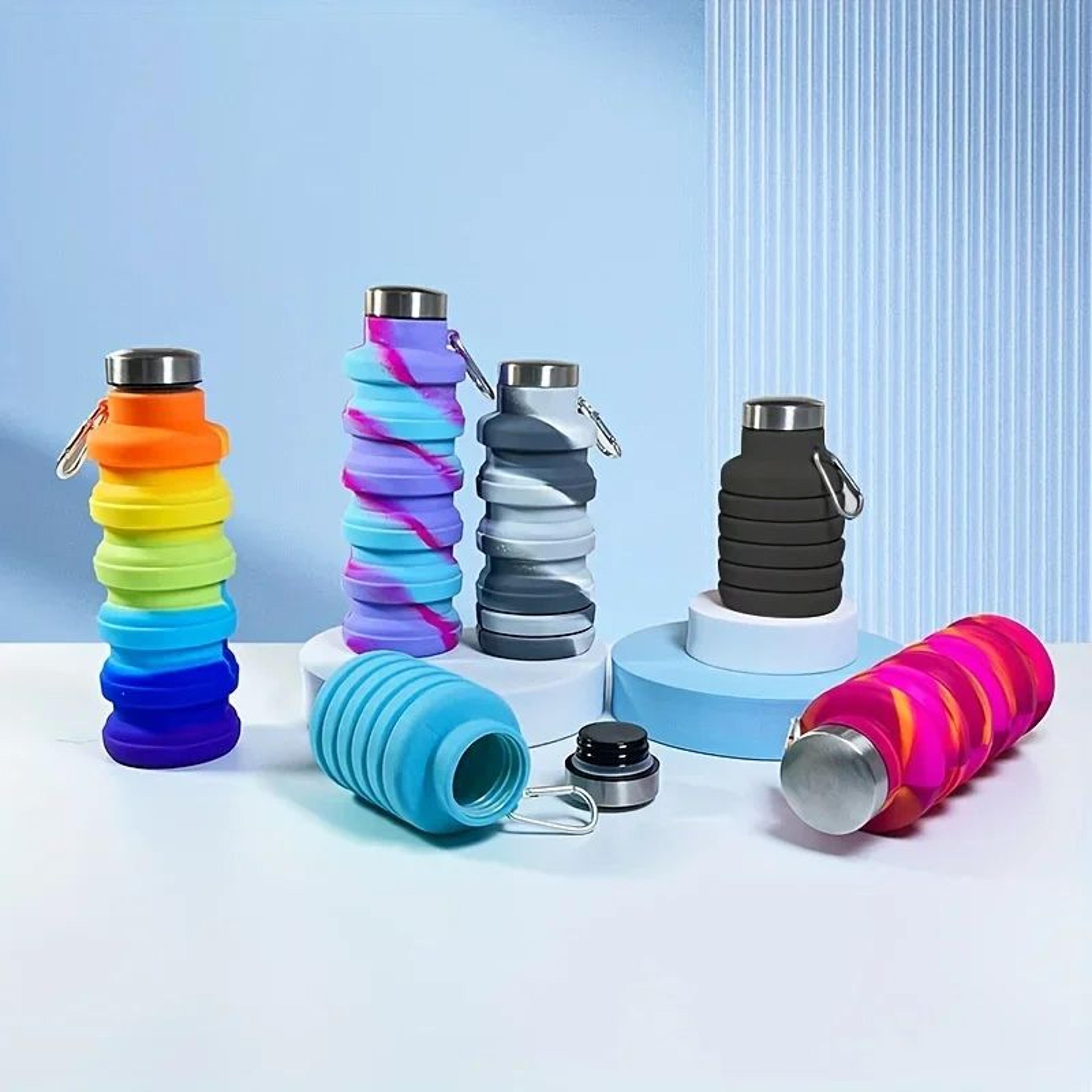 UltraFlex Collapsible Silicone Water Bottle  Lightweight BPAFree TravelReady Hydration Companion 0