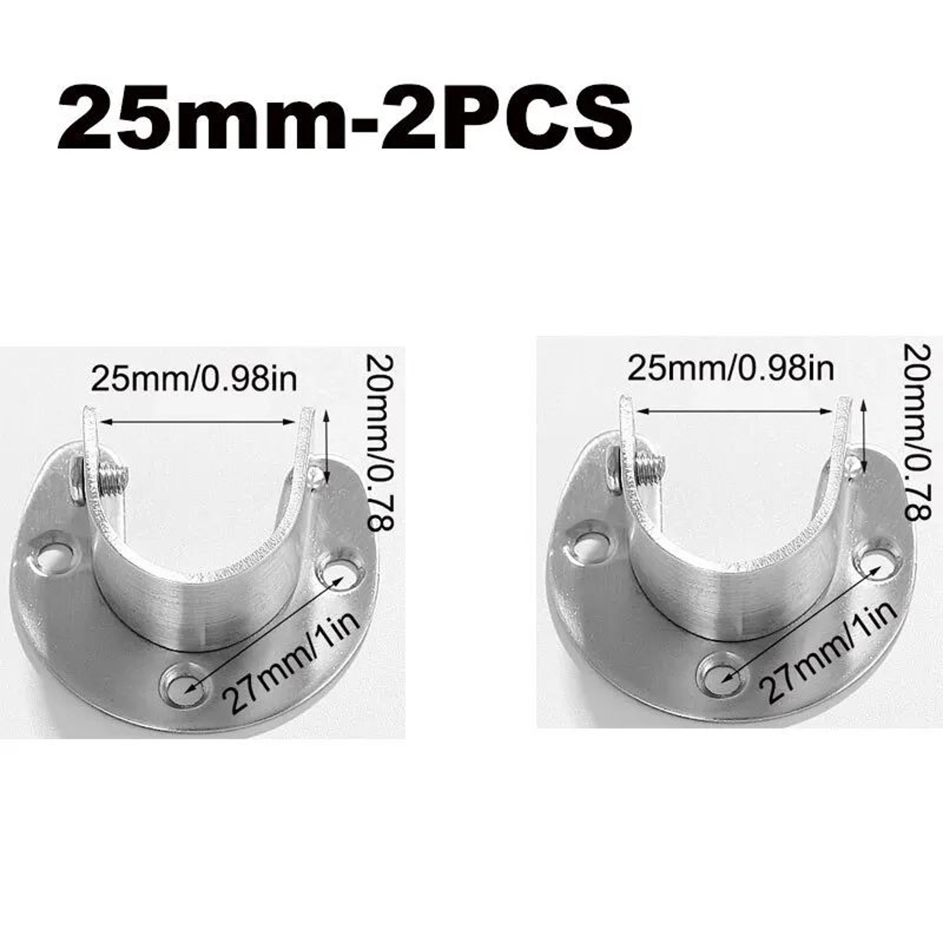 Stainless Steel Flange Rod Support Bracket For Wardrobe  Curtain Tubes 10