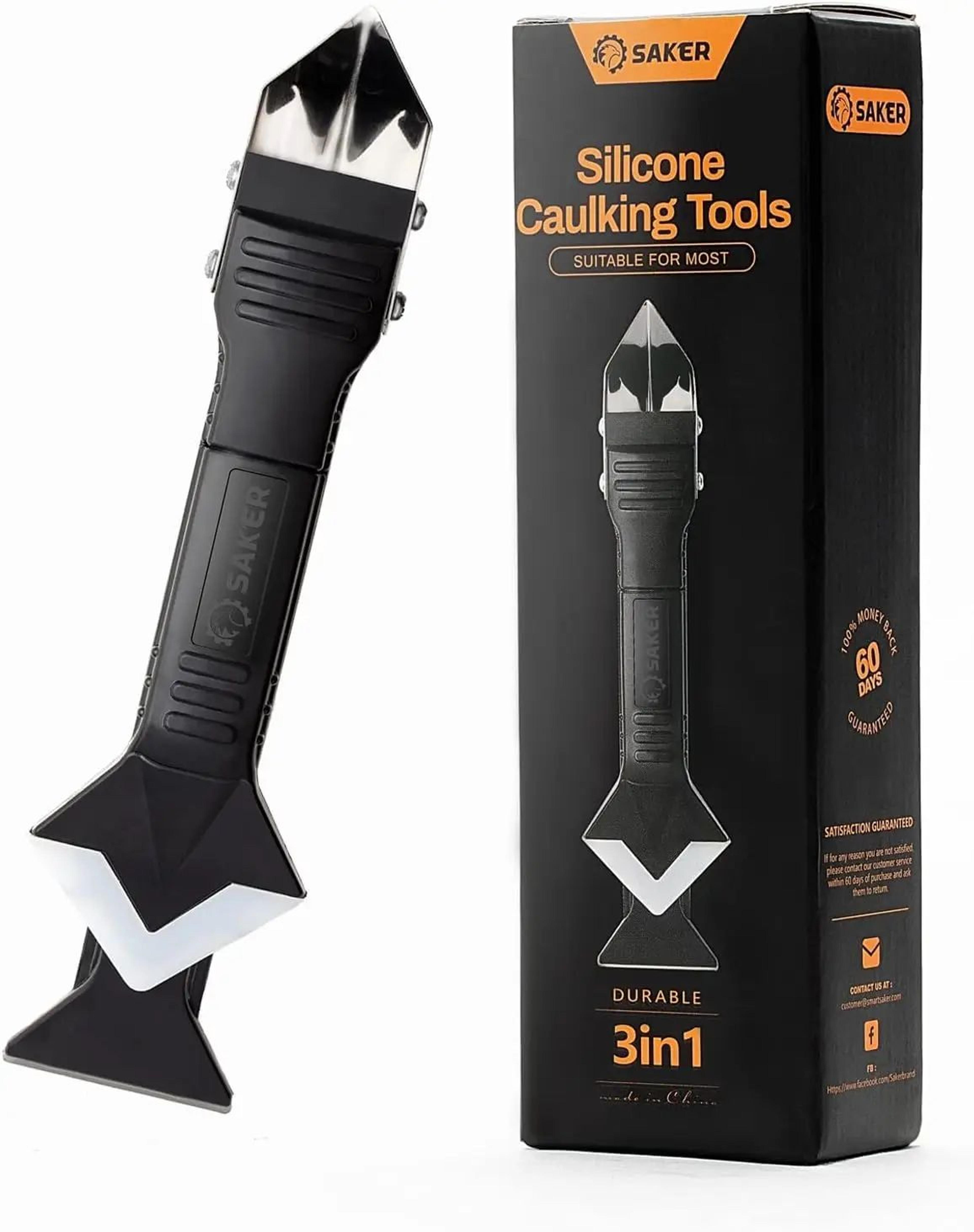 Professional 9Piece Silicone Caulk Nozzle Applicator  Sealer Tool Kit  Complete Caulking Finisher S 6