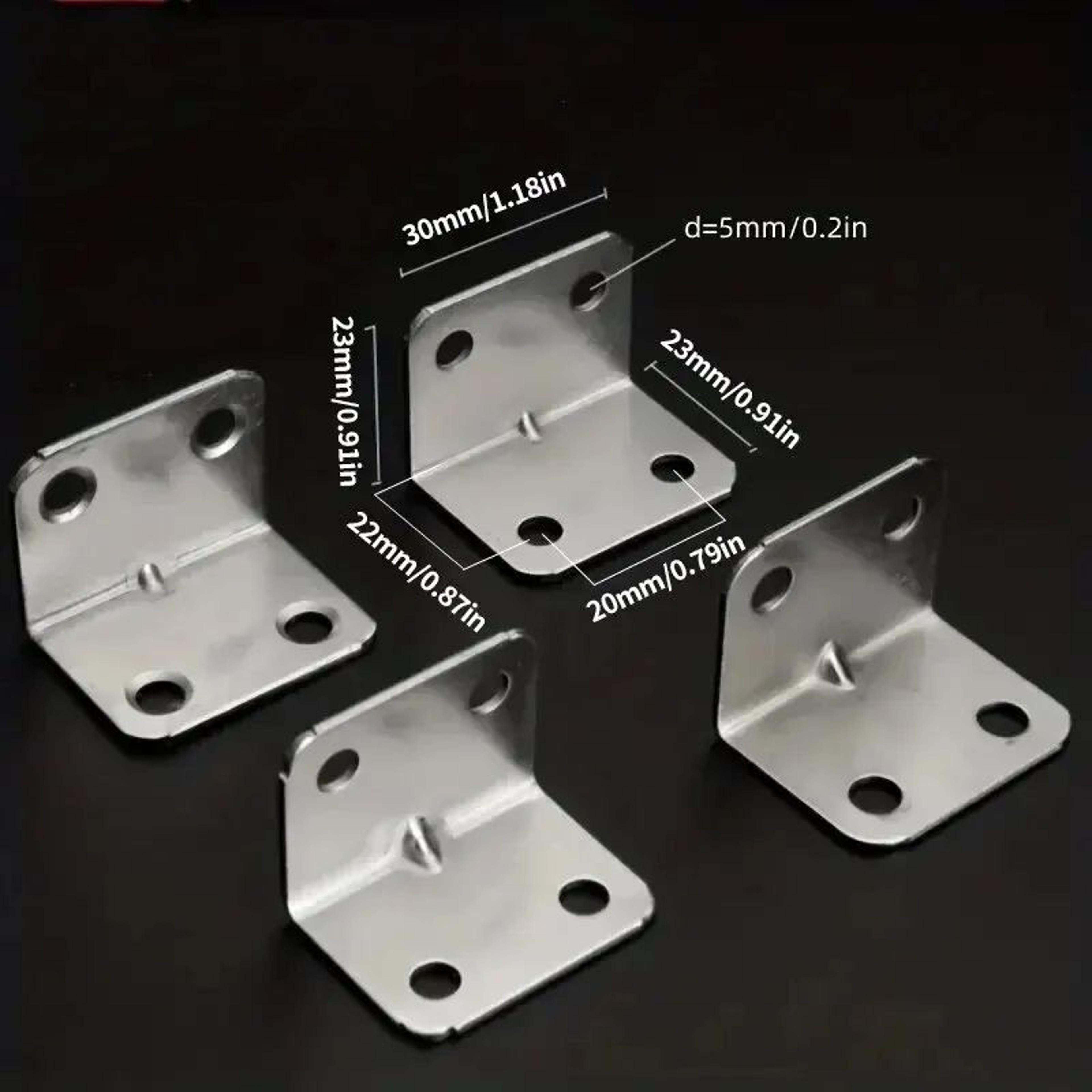 heavy-duty 20-pack stainless steel furniture corner brackets – 90° right angle braces for tables, cabinets & shelves