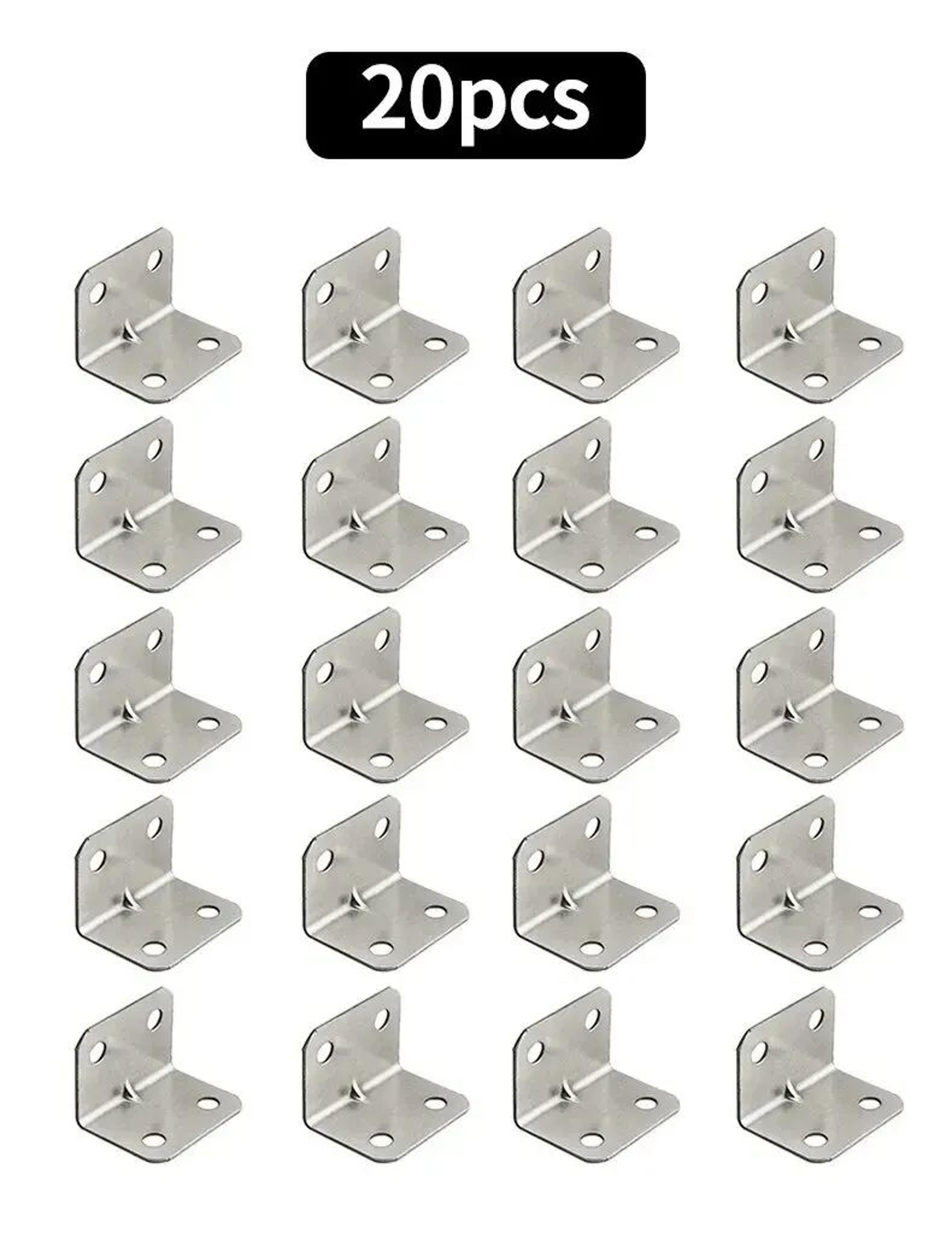 HeavyDuty 20Pack Stainless Steel Furniture Corner Brackets  90 Right Angle Braces For Tables Cabine 6