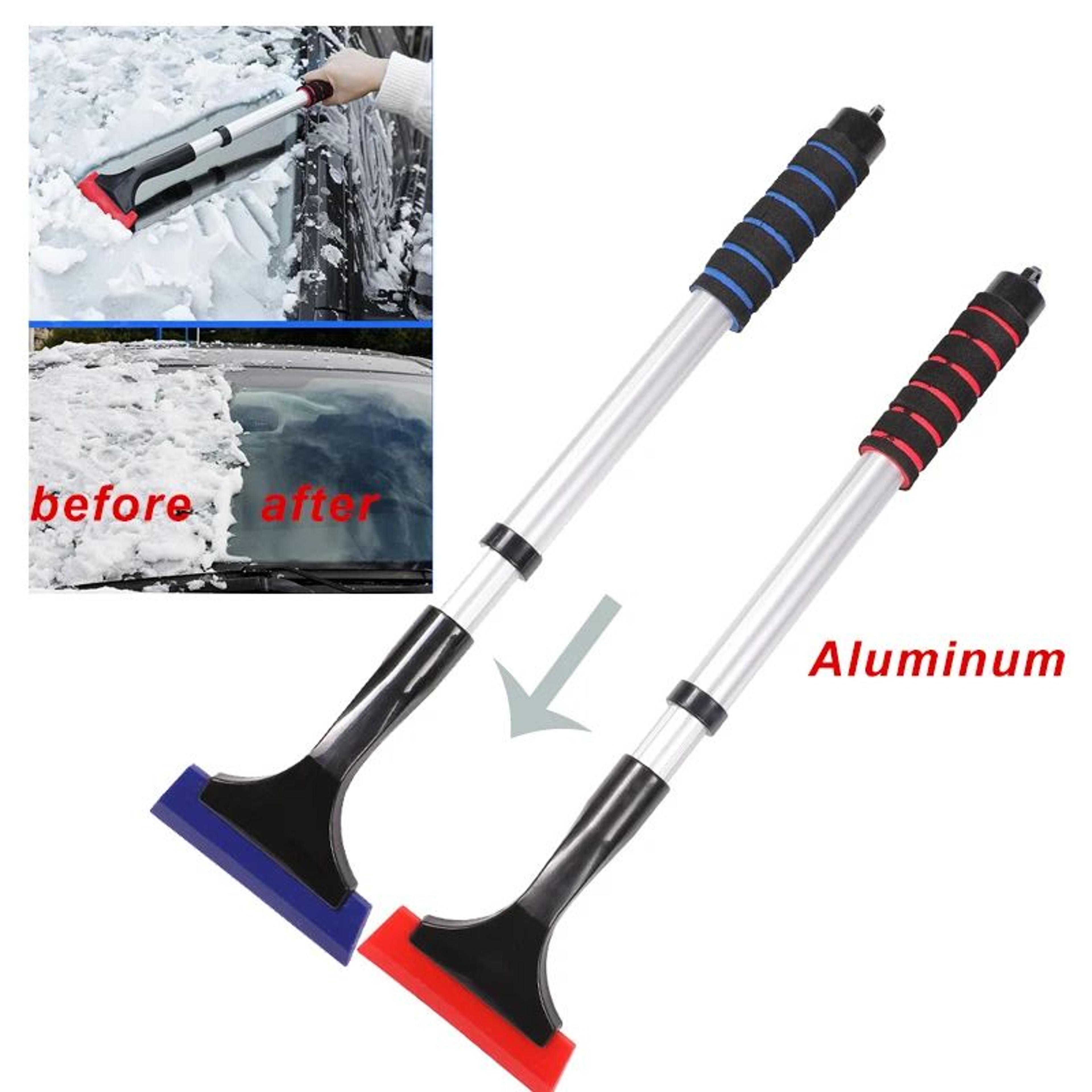 Extendable Aluminum Snow  Ice Remover  Telescopic Car Snow Brush  Ice Scraper 0