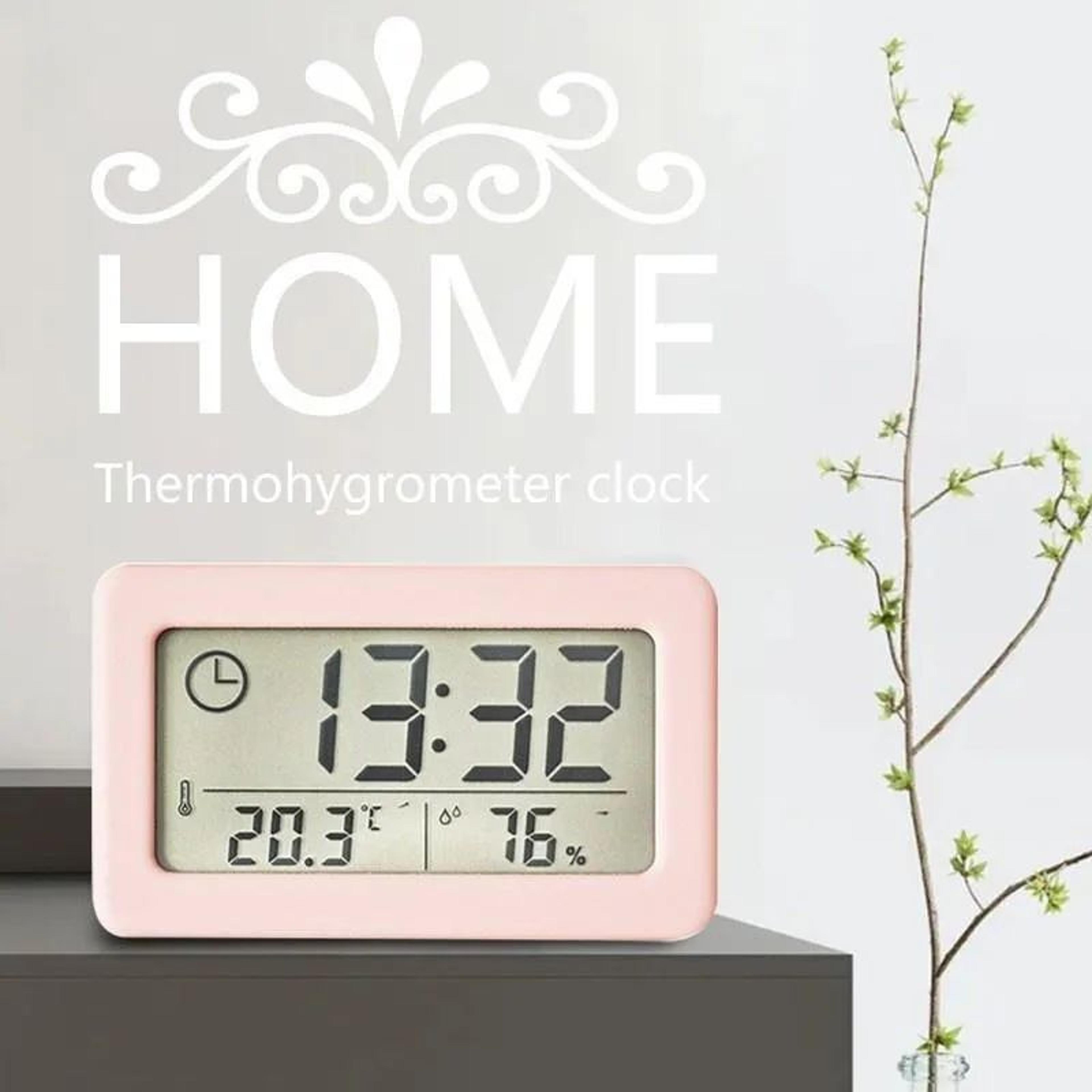 LargeDisplay Digital Clock Thermometer  Hygrometer  UltraThin Temperature  Humidity Monitor 5