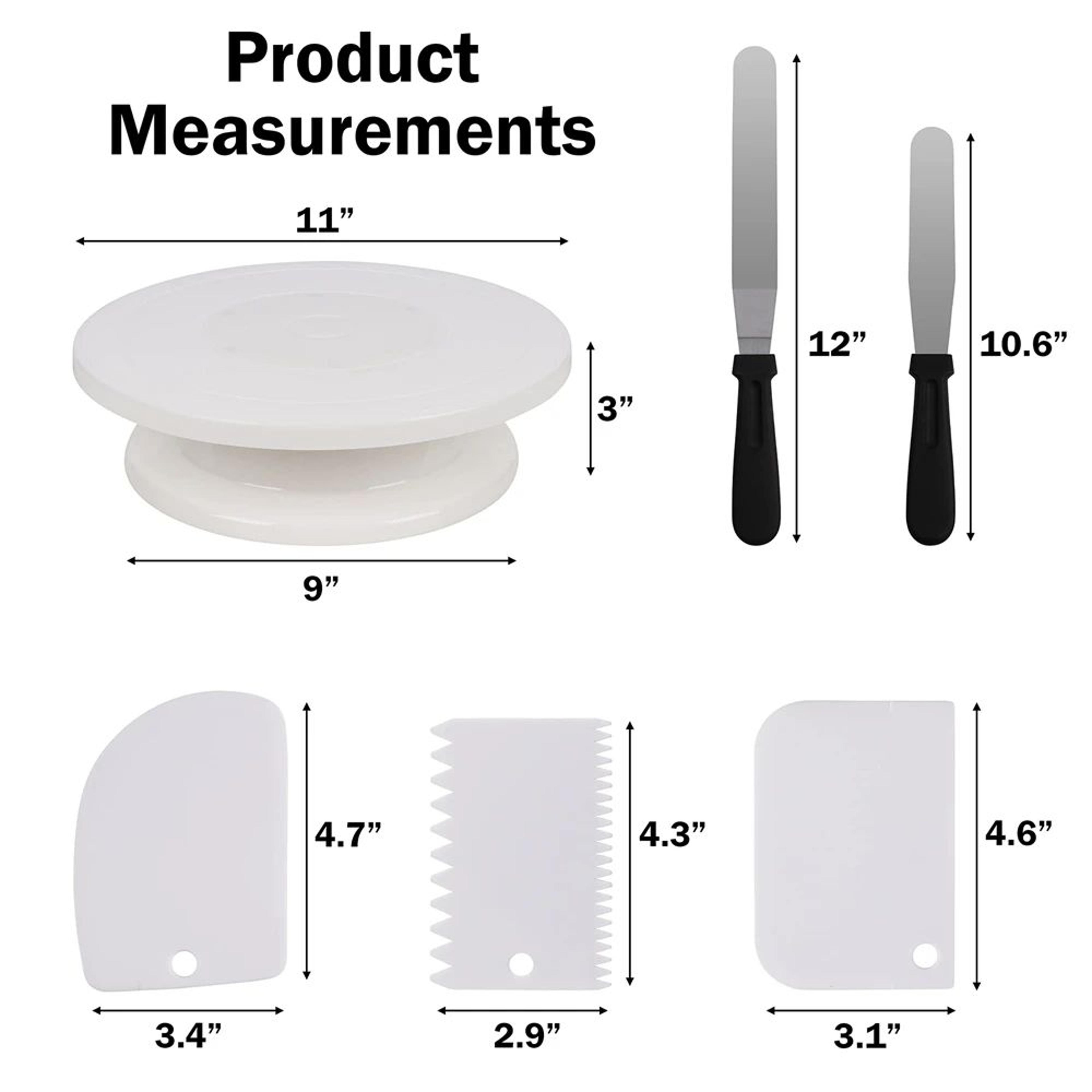 Premium Cake Decorating Kit With Turntable Spatulas  Icing Smoothers 4