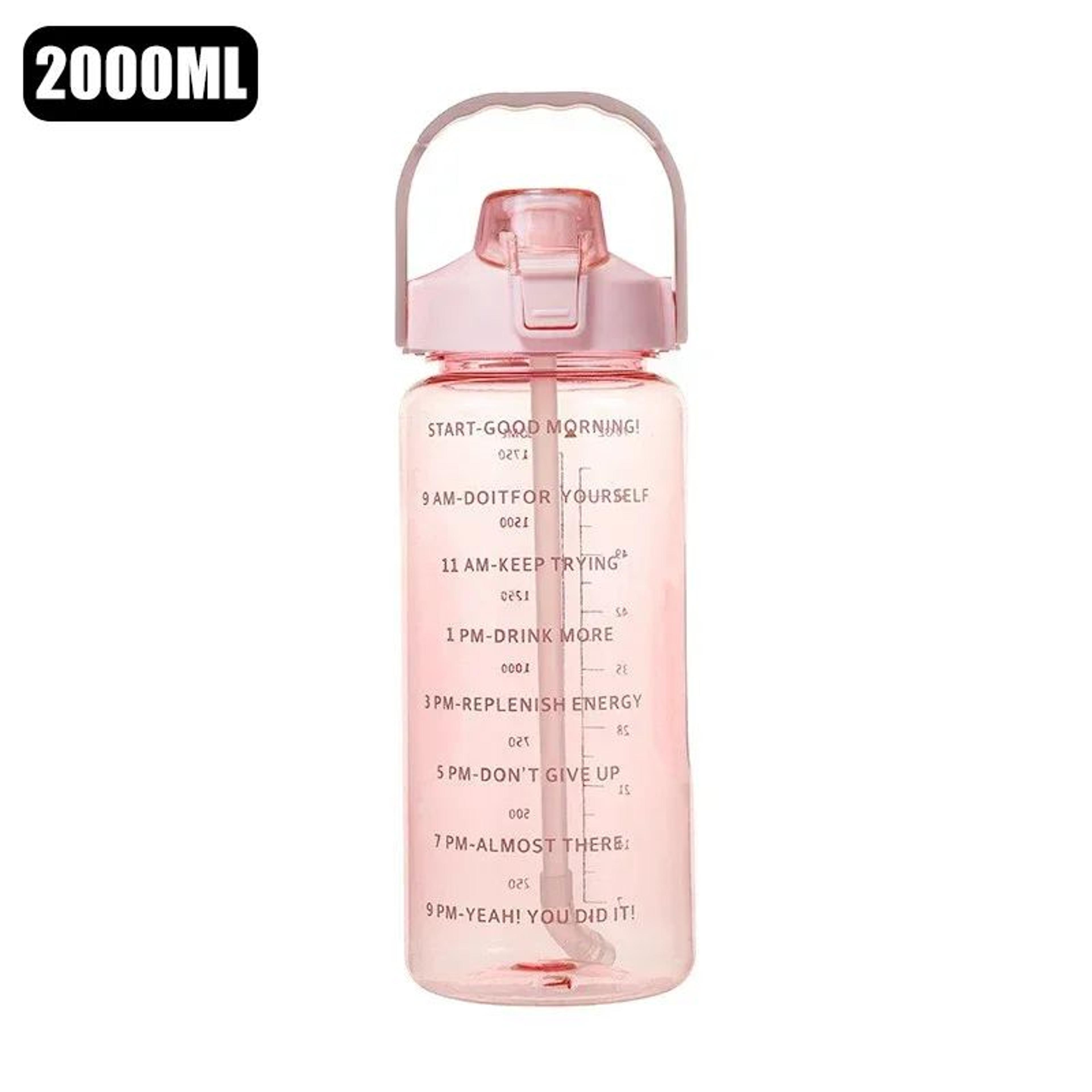 HydraMax 2Liter Portable Water Bottle With Straw  Large Travel  Fitness Hydration Jug 6
