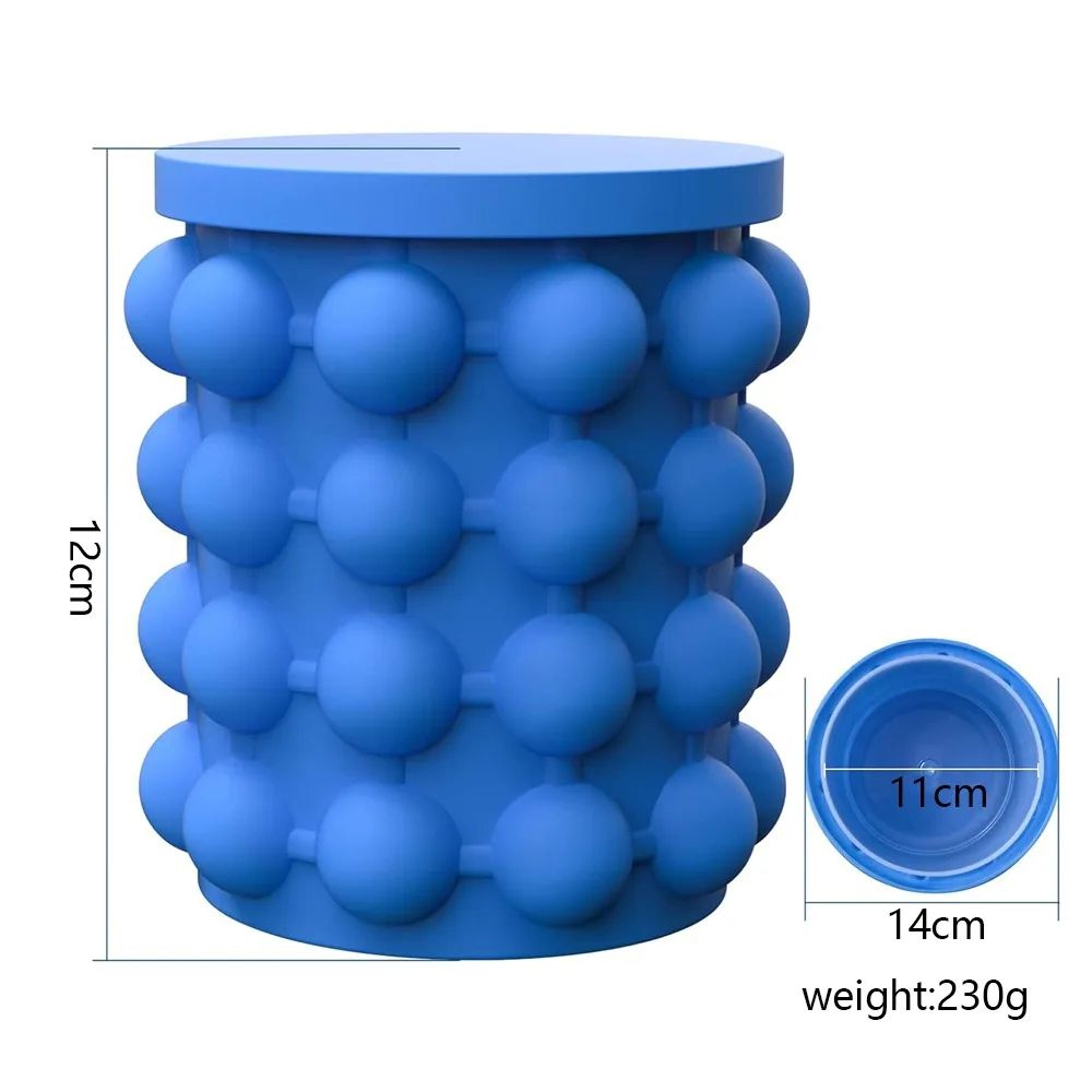 Premium Portable Silicone Ice Bucket  Large Ice Cube Mold  2in1 Ice Cube Maker For Whiskey Beer  Co 1