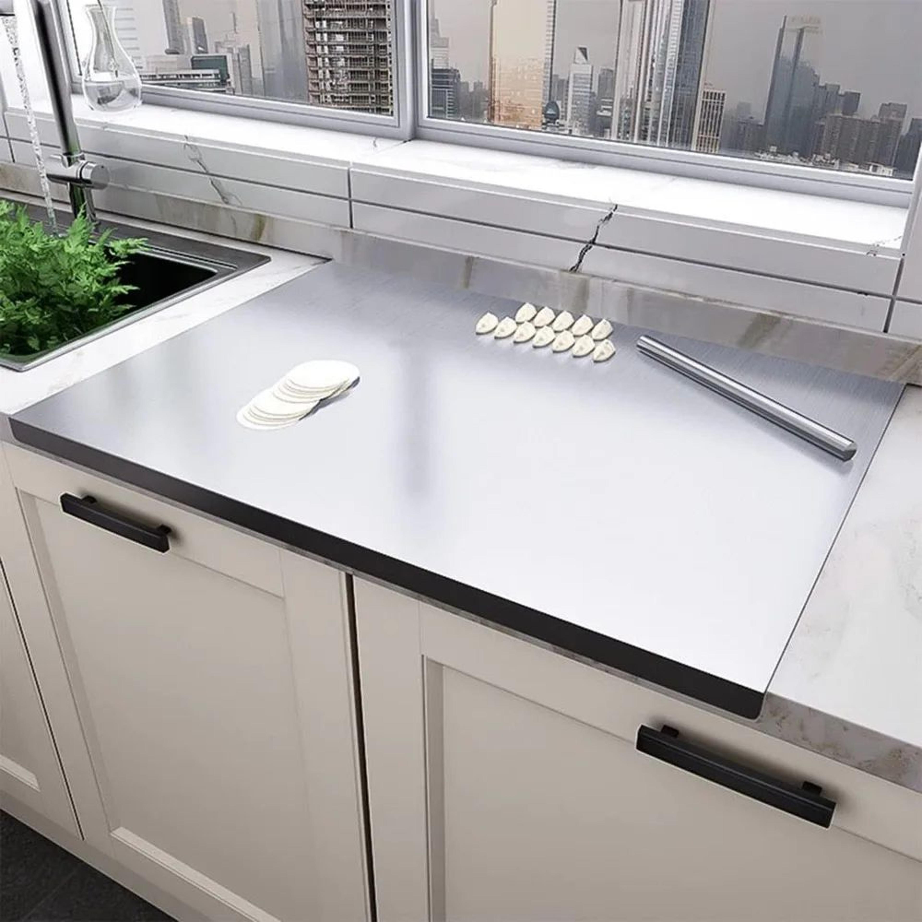 Stainless Steel Kitchen Cutting Board Pro  Hygienic Durable  NonSlip Food Prep Surface 0