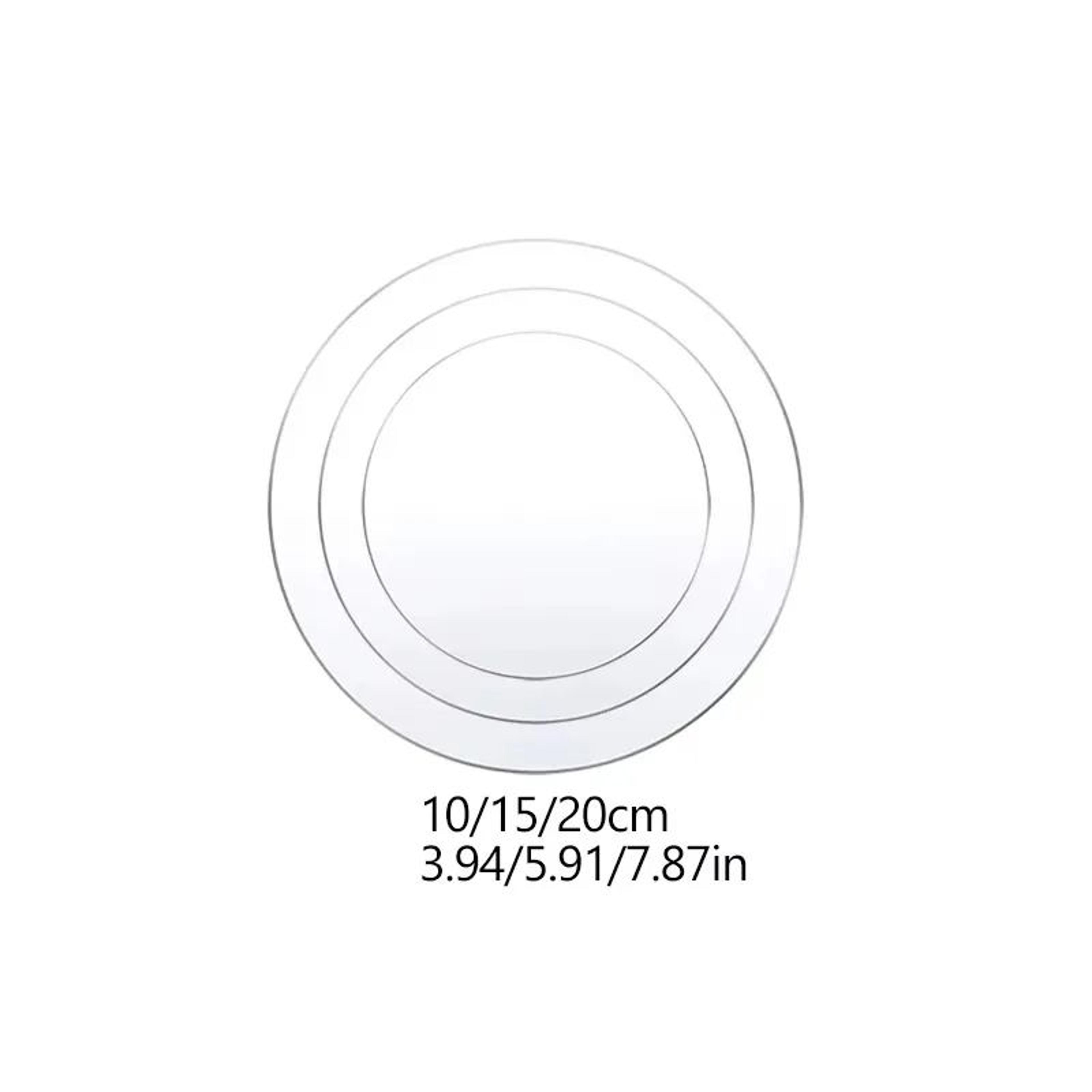 Premium Reusable Acrylic Cake Disc  Base Plate  Clear Round Cake Decorating Board 2Pack 10
