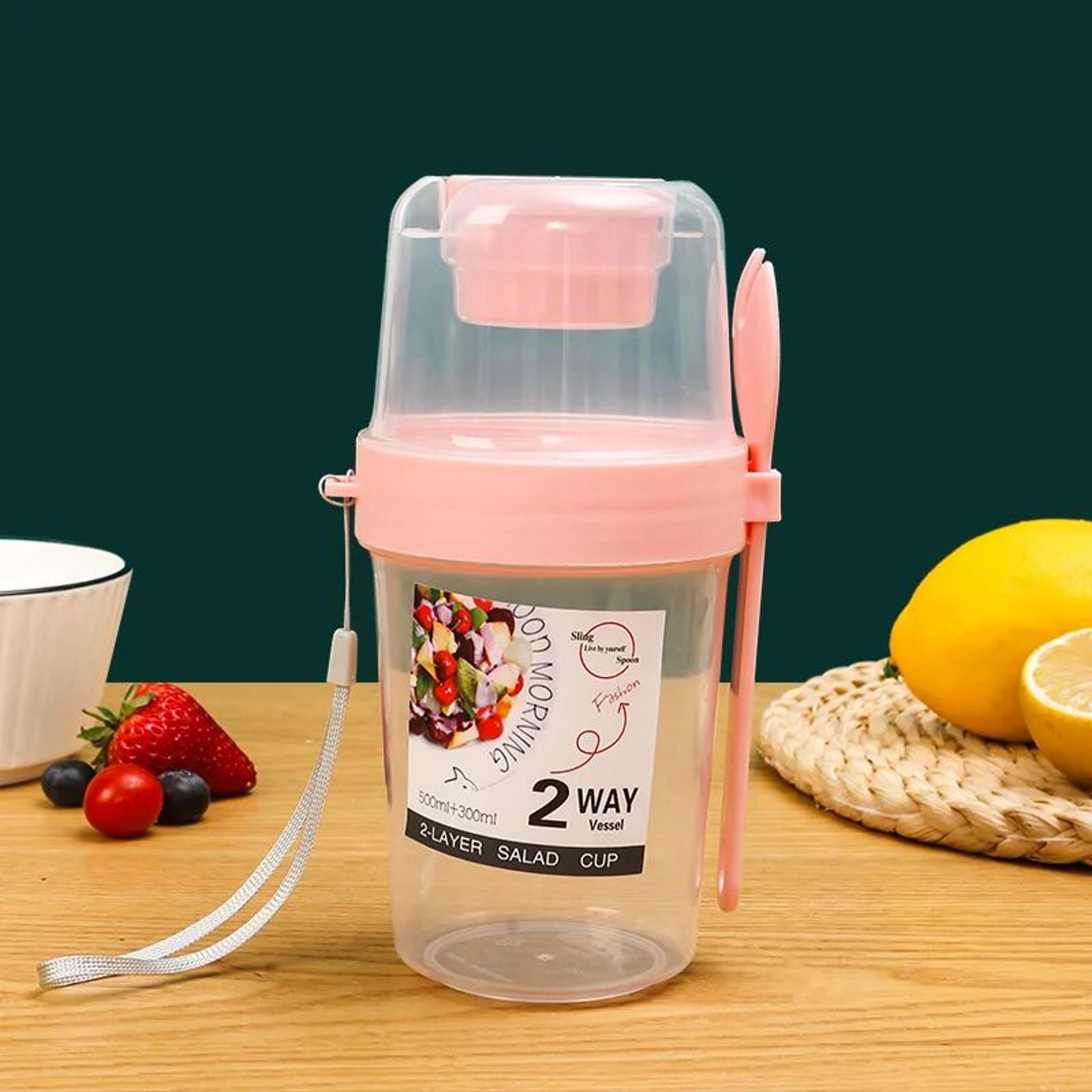 Portable Meal Prep  Breakfast On The Go Cups  LeakResistant Yogurt Cereal  Salad Parfait Containers 8