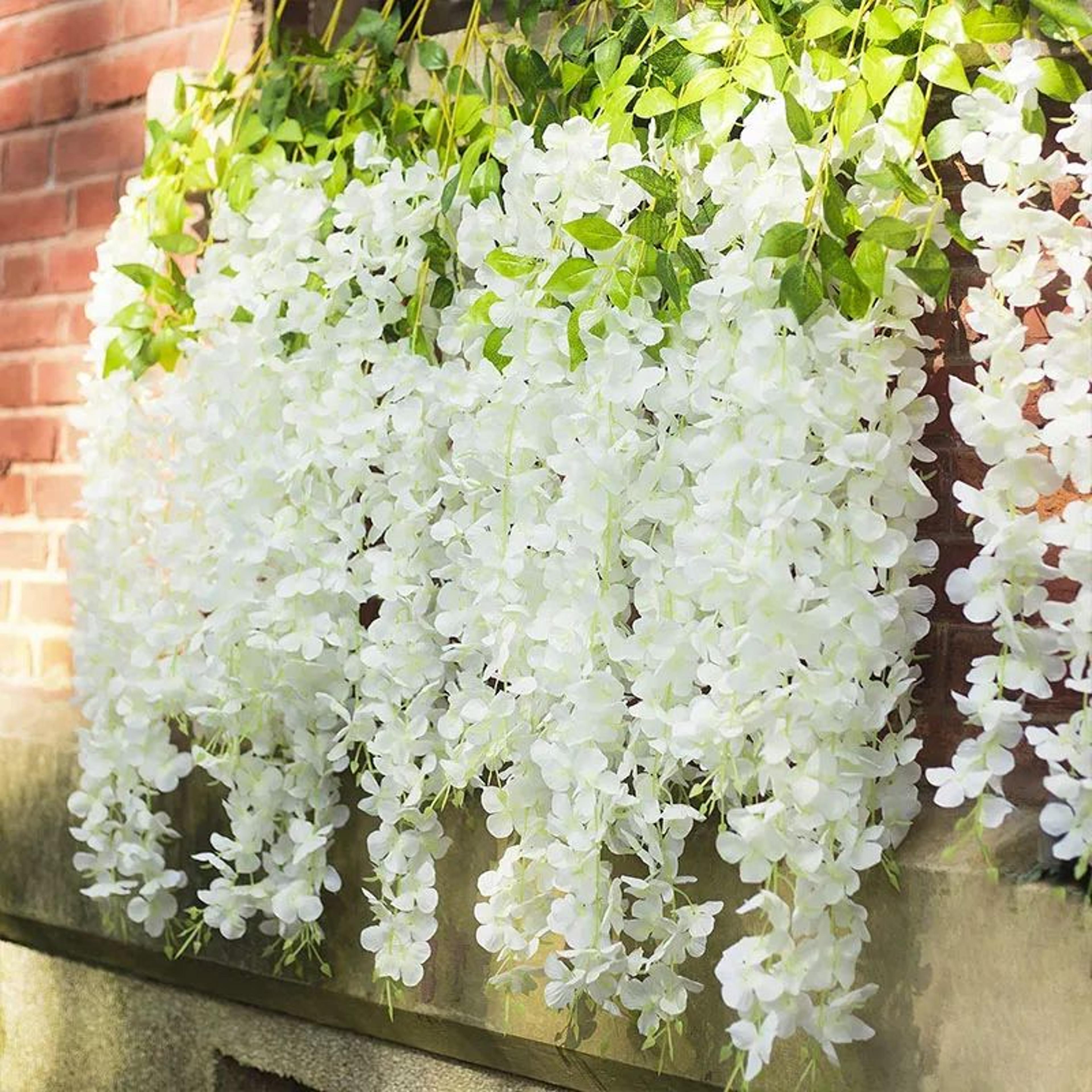 Luxe Cascading Artificial Wisteria Hanging Garland  Elegant Fake Vines For Weddings Home  Event Dec 1