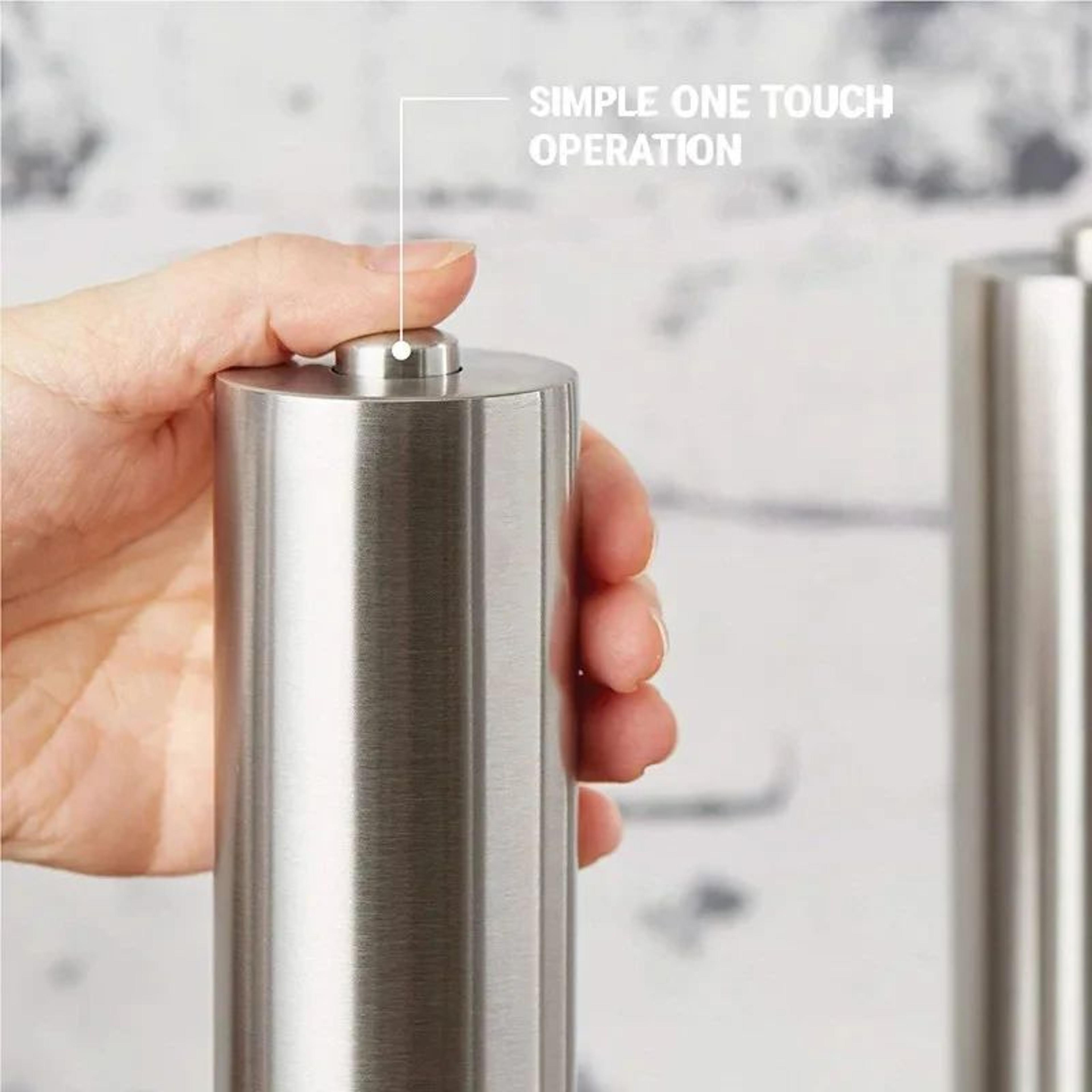 Electric Stainless Steel Pepper  Salt Grinder With Adjustable Coarseness 2