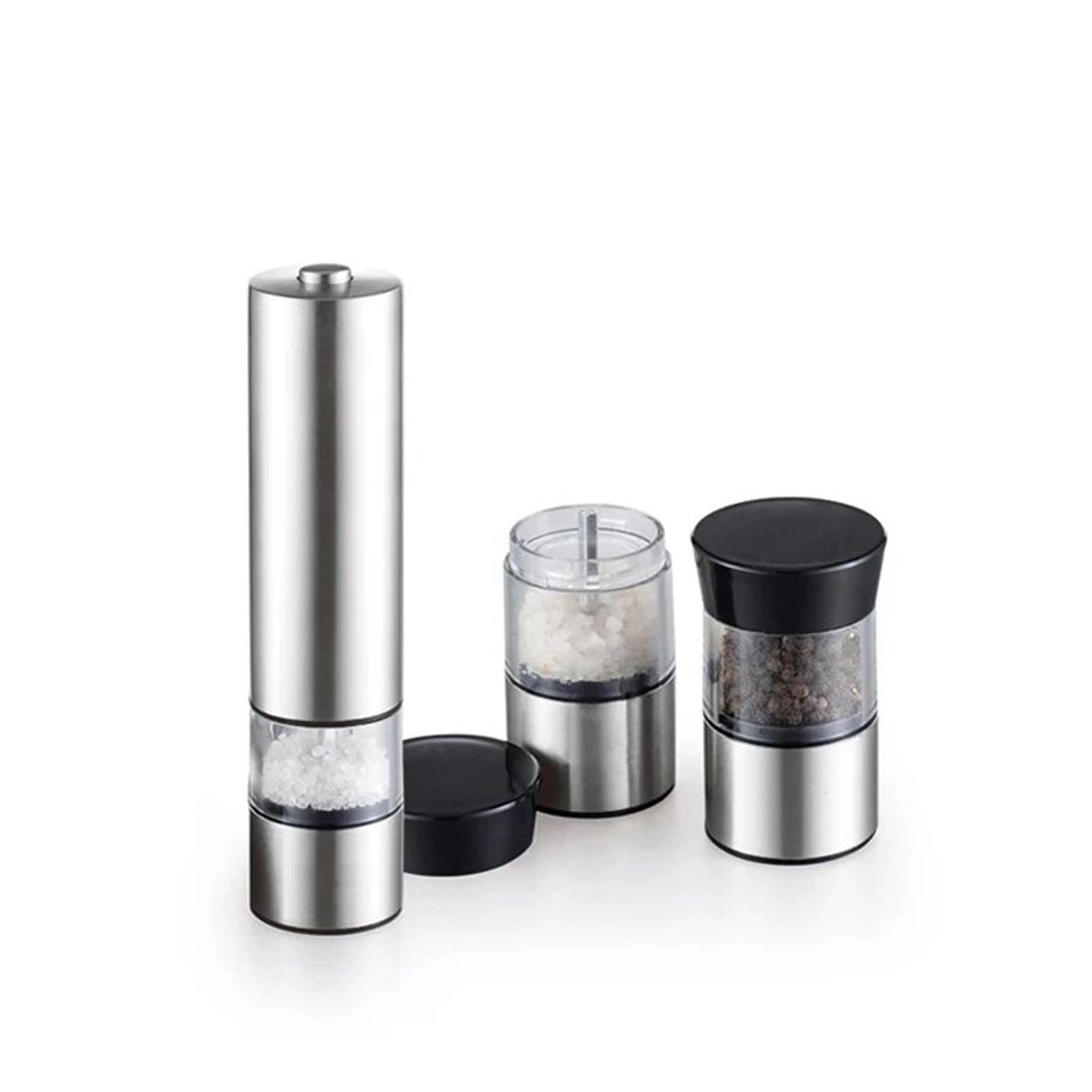Electric Stainless Steel Pepper  Salt Grinder With Adjustable Coarseness 5