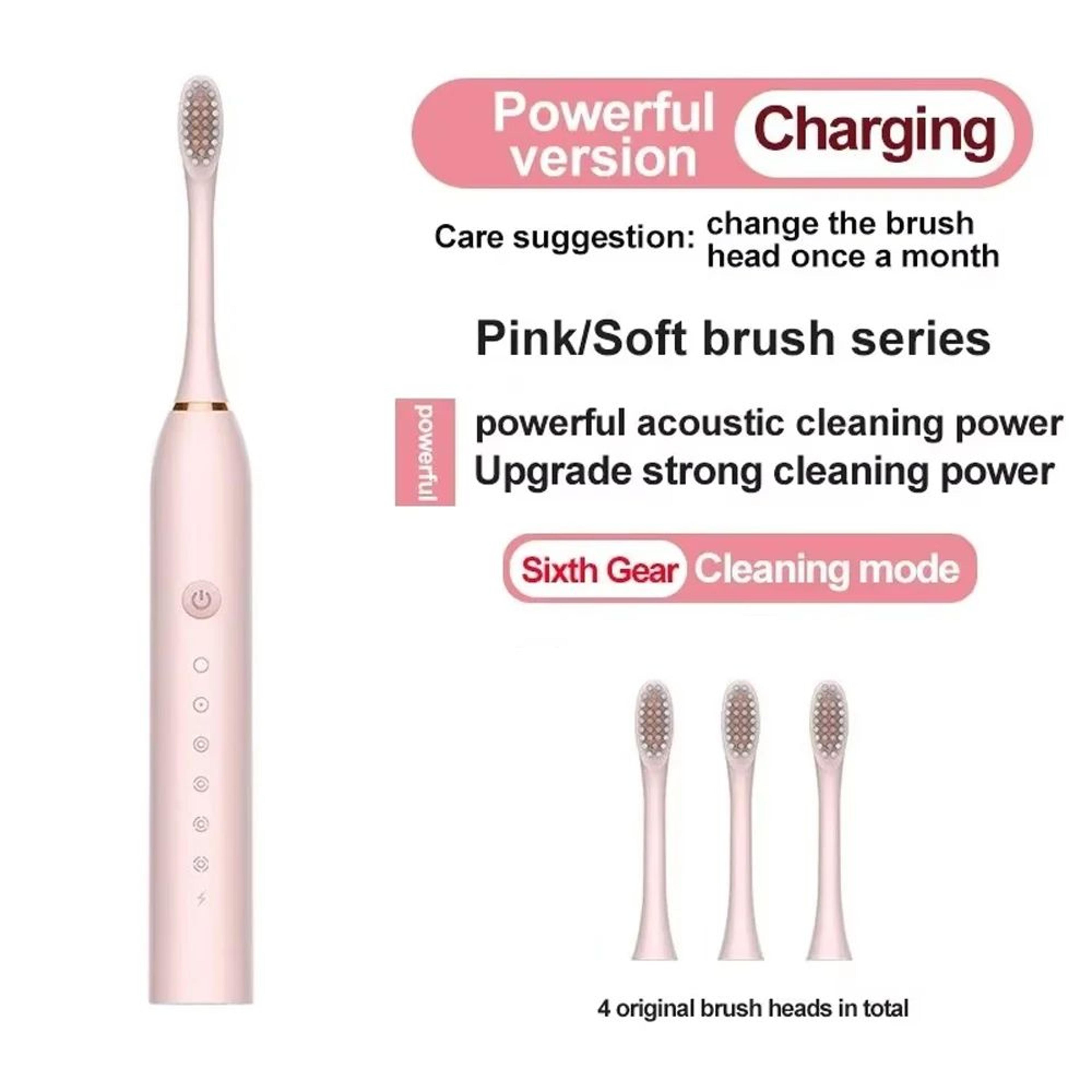 Ultrasonic Electric Toothbrush With 6 Cleaning Modes USB Rechargeable  Waterproof 8