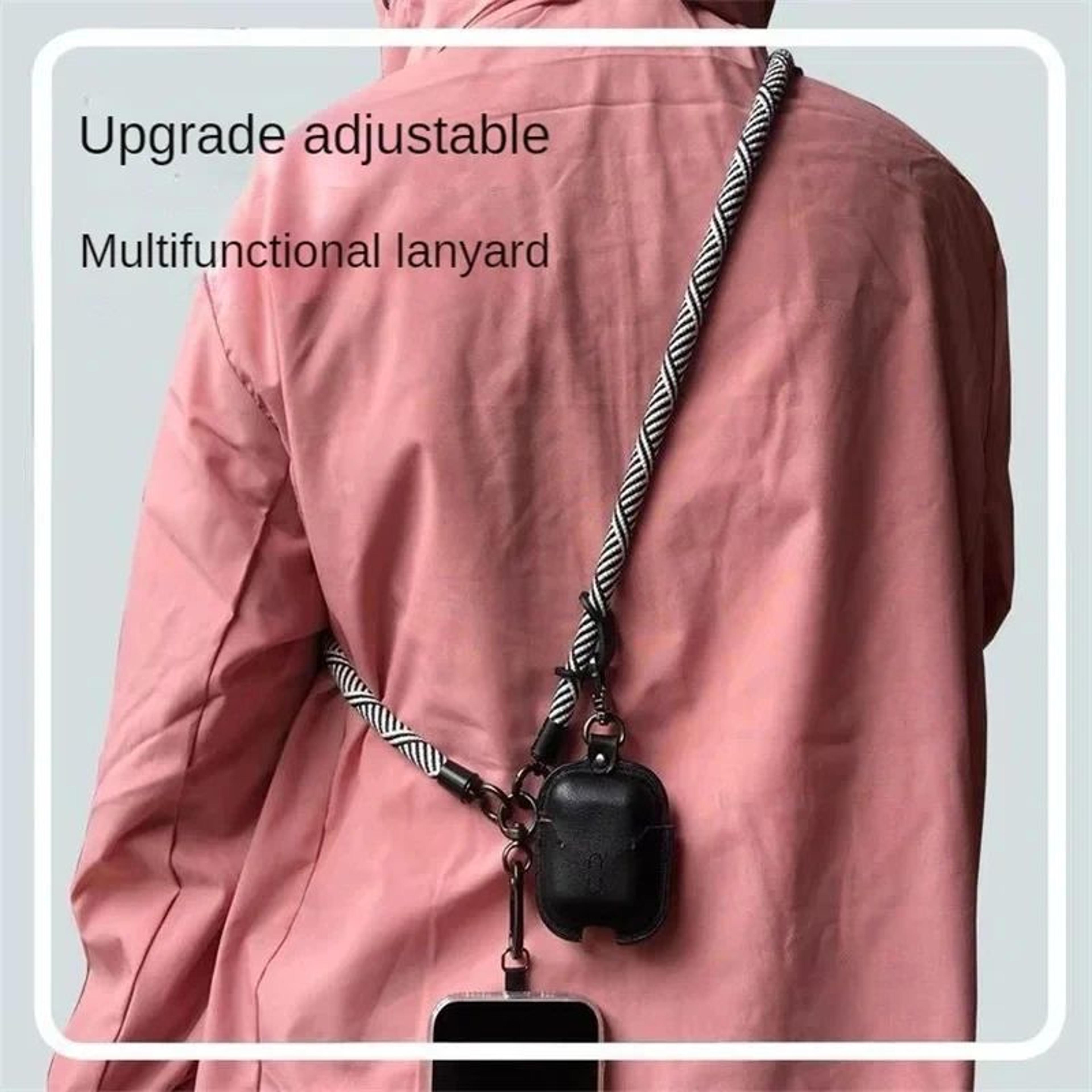 Universal AntiLoss Phone Lanyard Strap  Woven Crossbody Mobile Hanging Rope With Detachable Back Cl 2