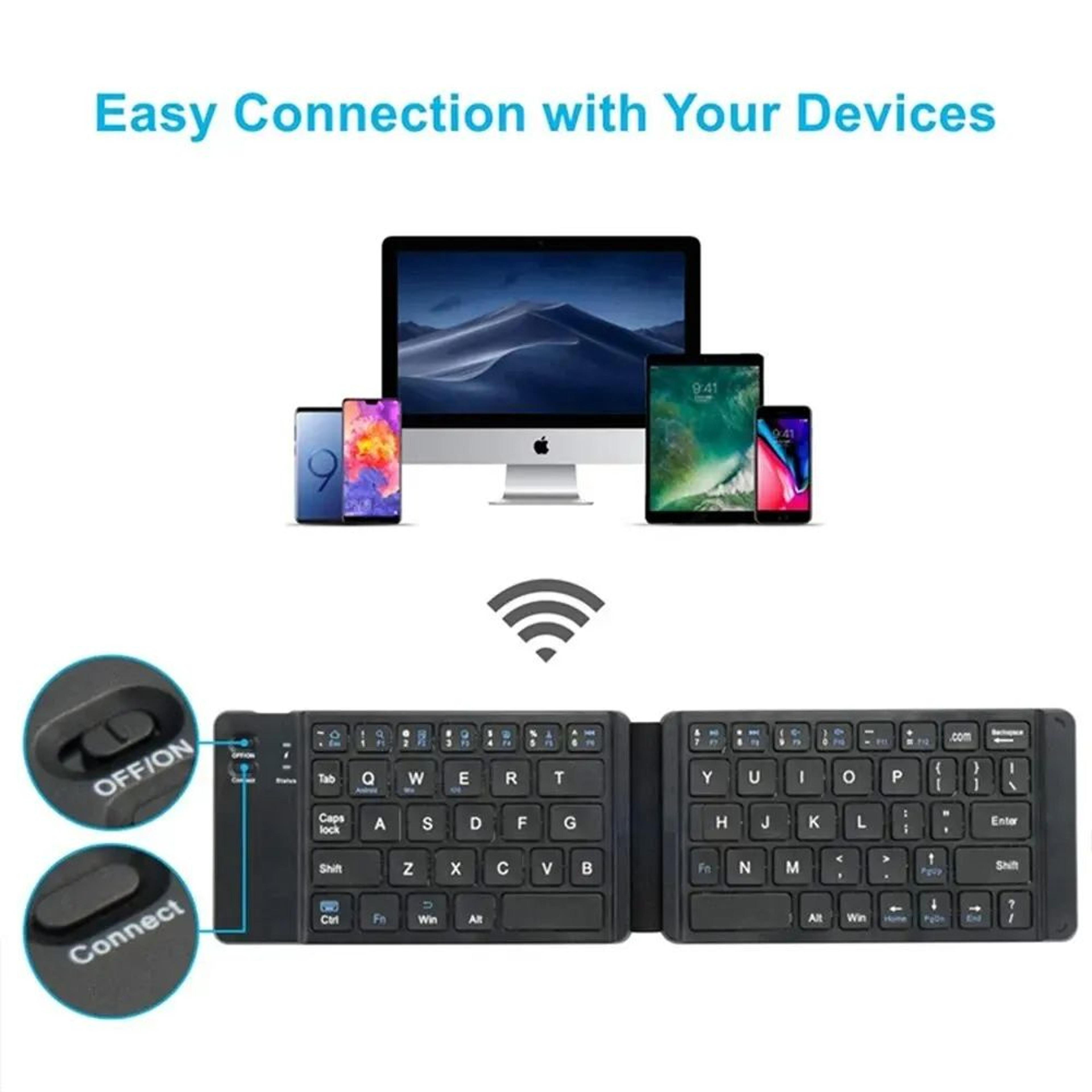 TriFold Pro Bluetooth Keyboard For IPad Tablet  Phone 5