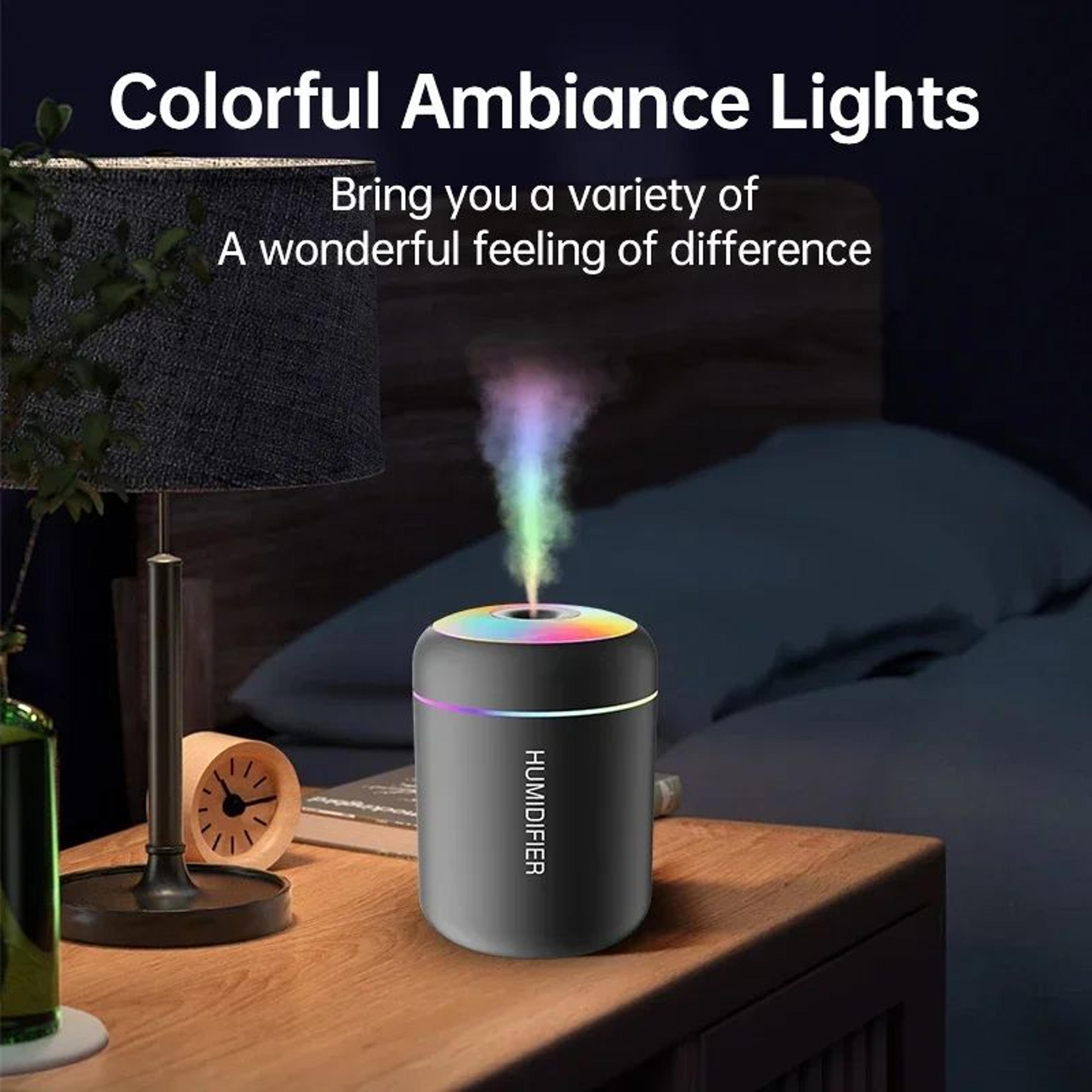 Mini Air Humidifier  USB Aromatherapy Diffuser With LED Night Light  180ml Quiet Mist For Home Offi 1