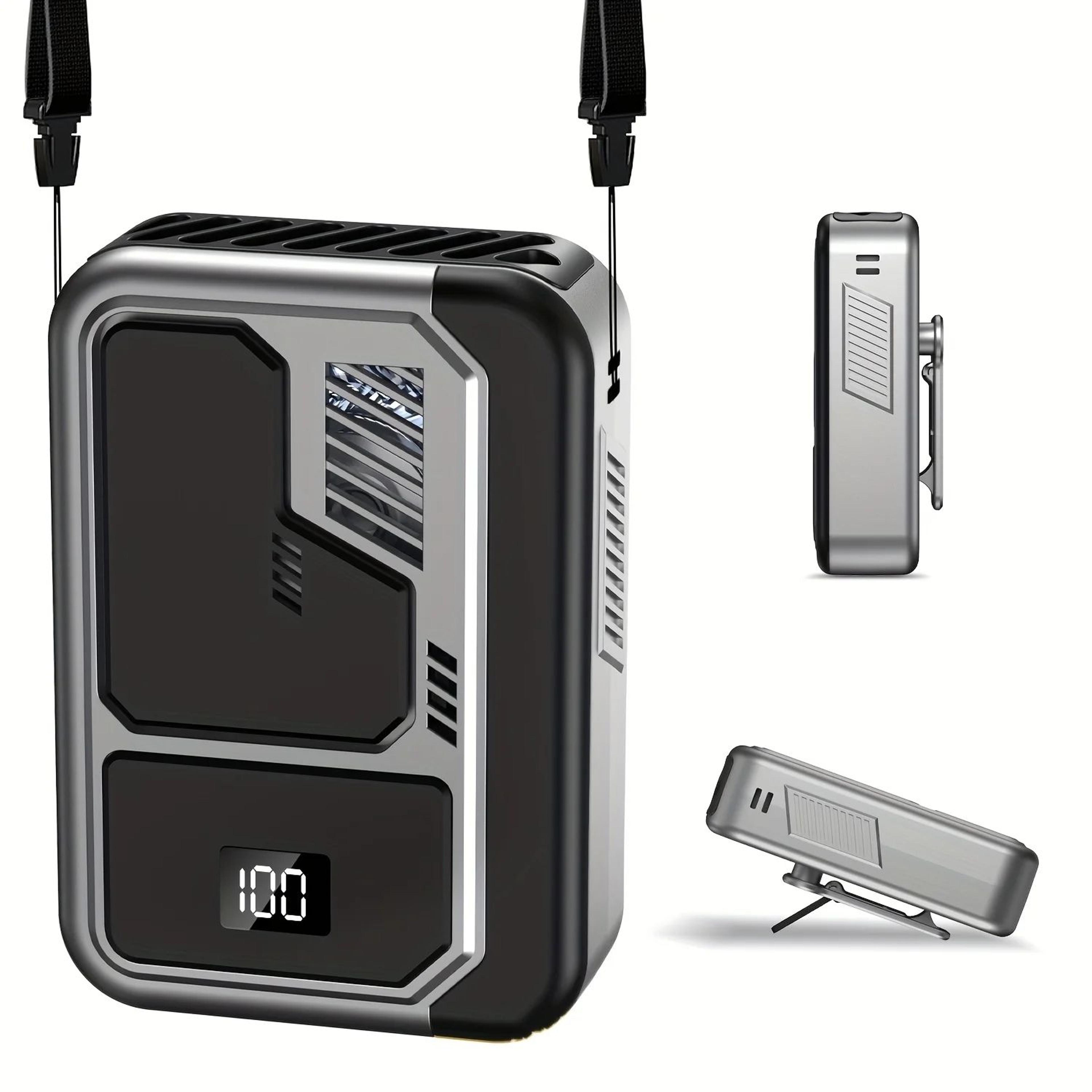 2025 Portable Neck  Waist Fan With LED Display  Rechargeable HandsFree Cooling For Outdoor Use 5