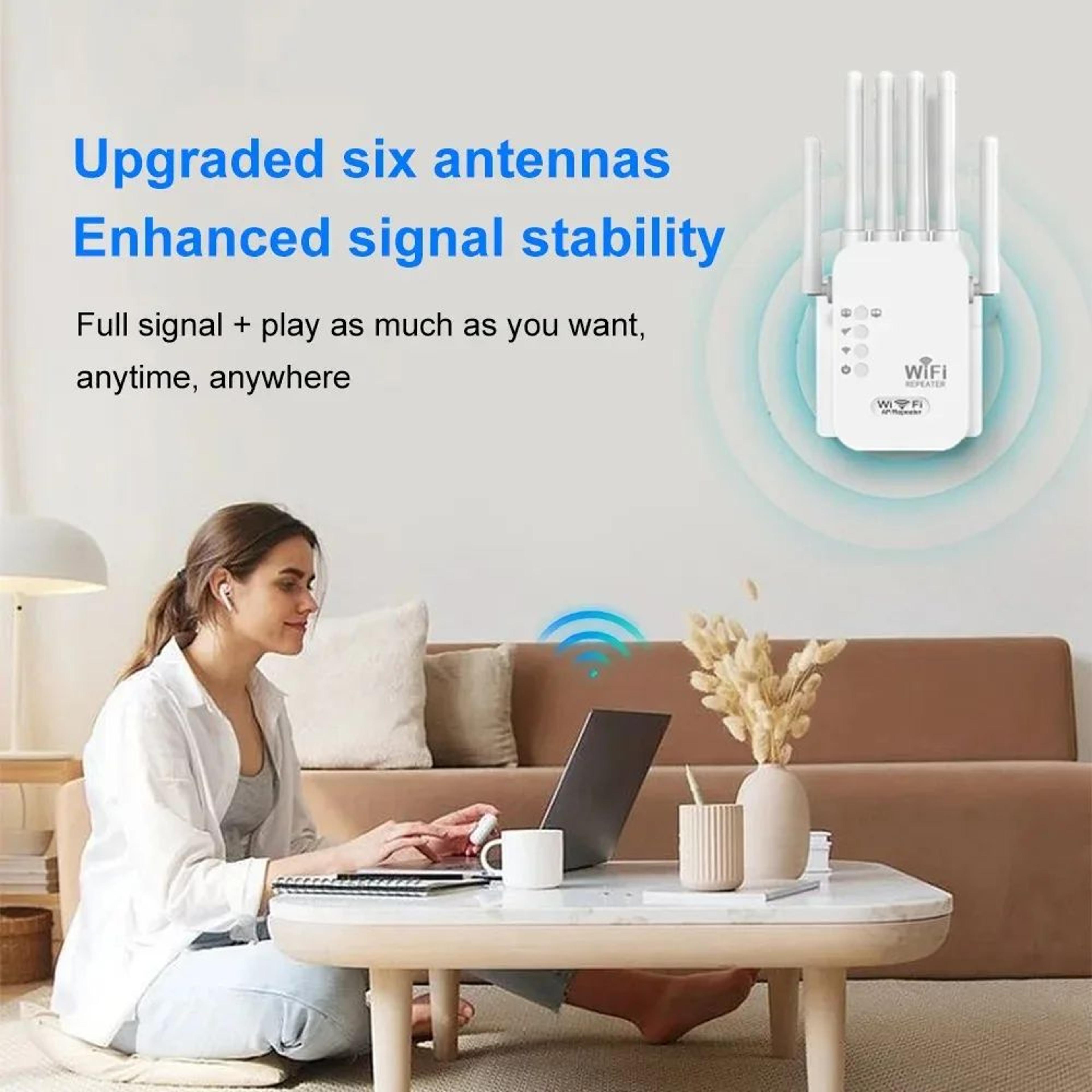 Dual Band WiFi Extender 1200Mbps Signal Booster With WPS 1