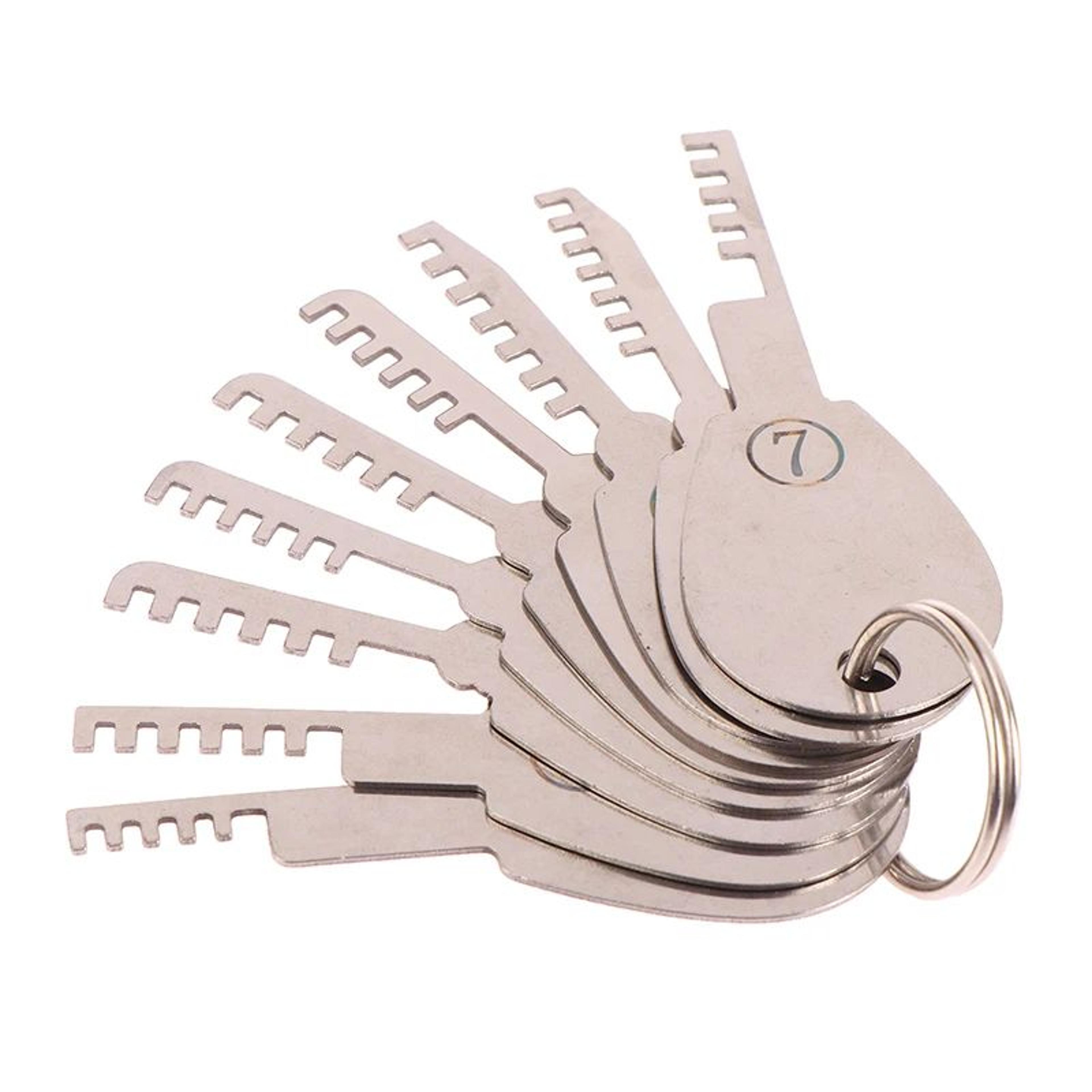 HUK Stainless Steel 9in1 Comb Lock Repair Tool Set 0