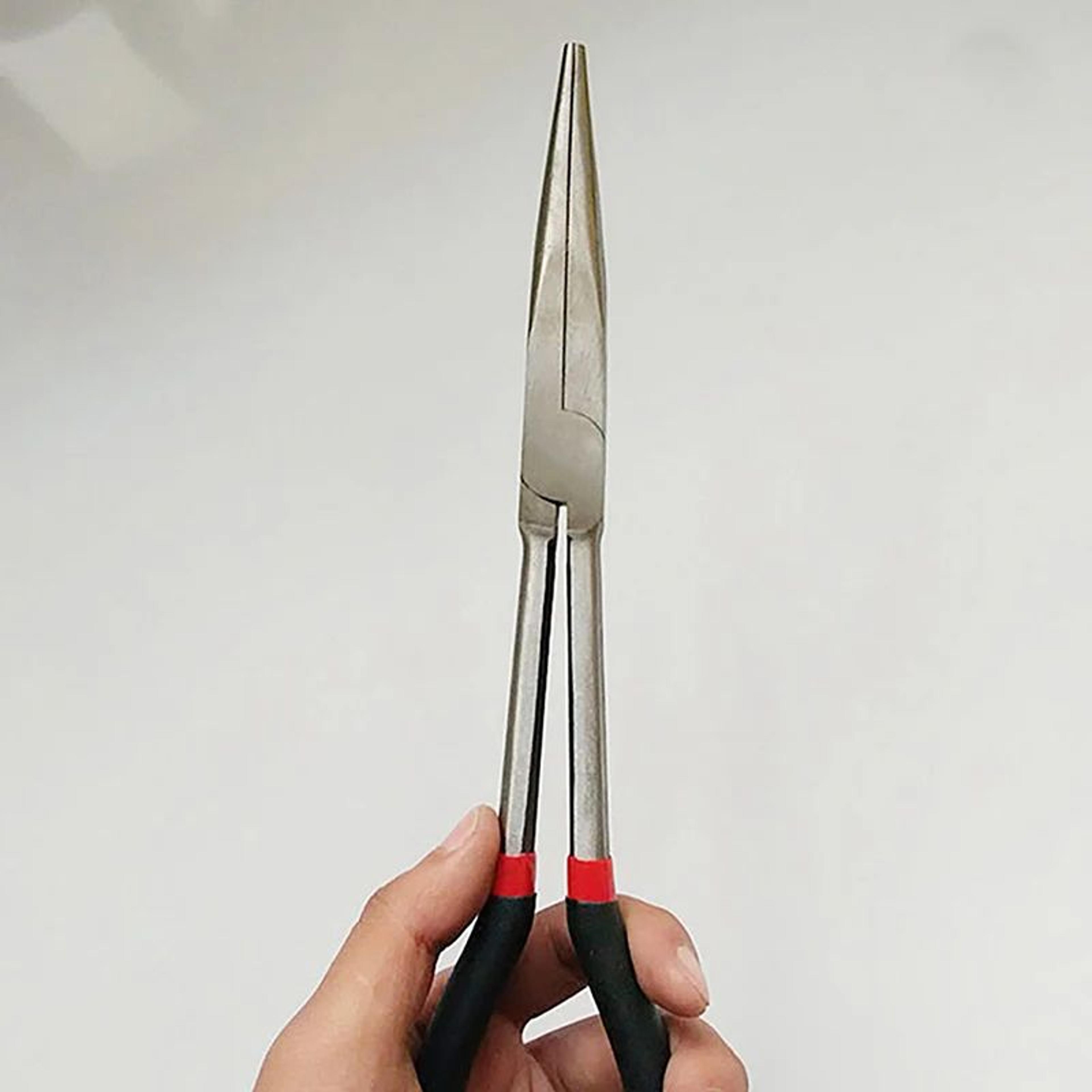 PrecisionGrip Carbon Steel NeedleNose Fishing Pliers  Long Handle NonSlip Gripper Tool 3