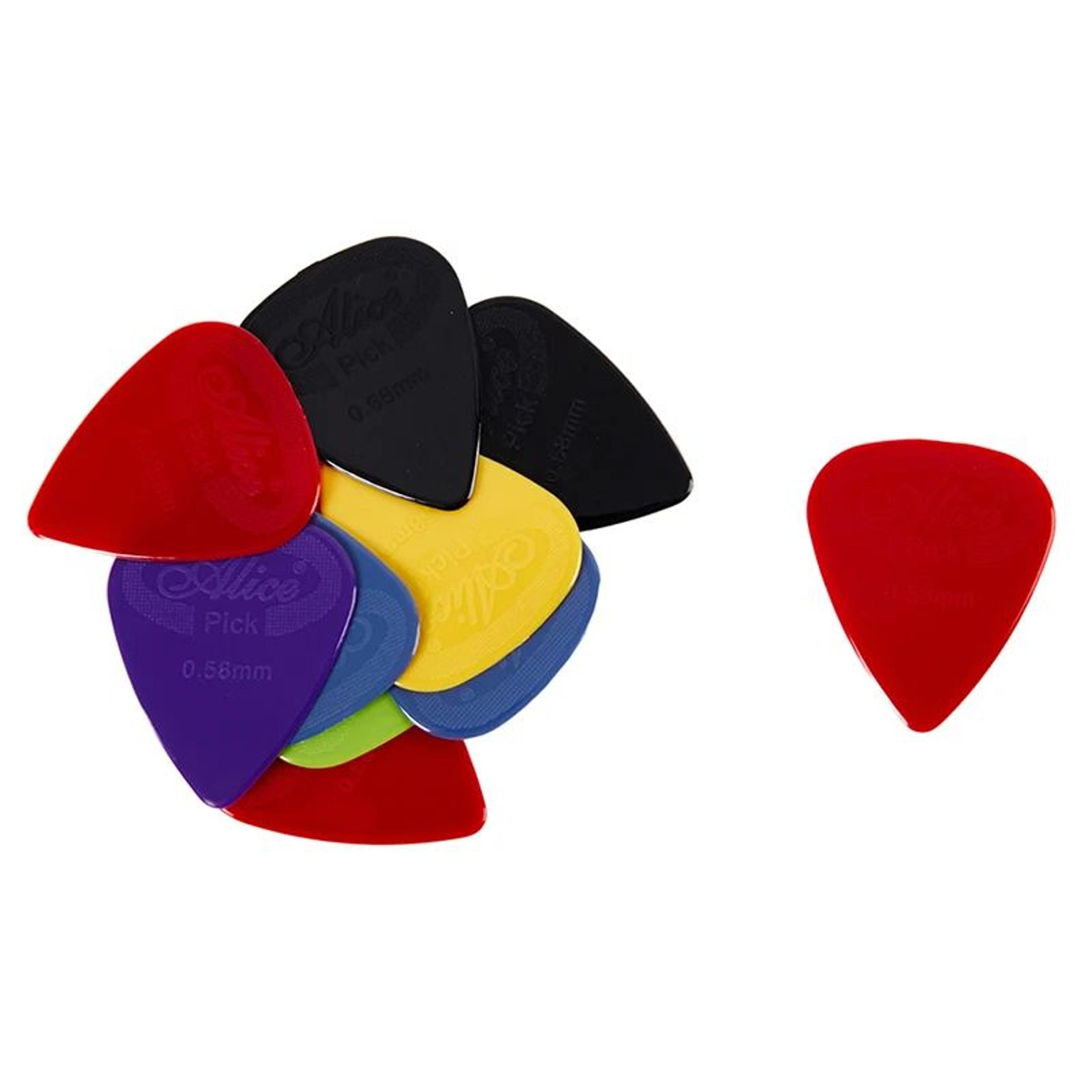 Alice NonSlip Nylon Guitar Picks  10Piece GripEnhanced Pick Set For Smooth Controlled Playing 5