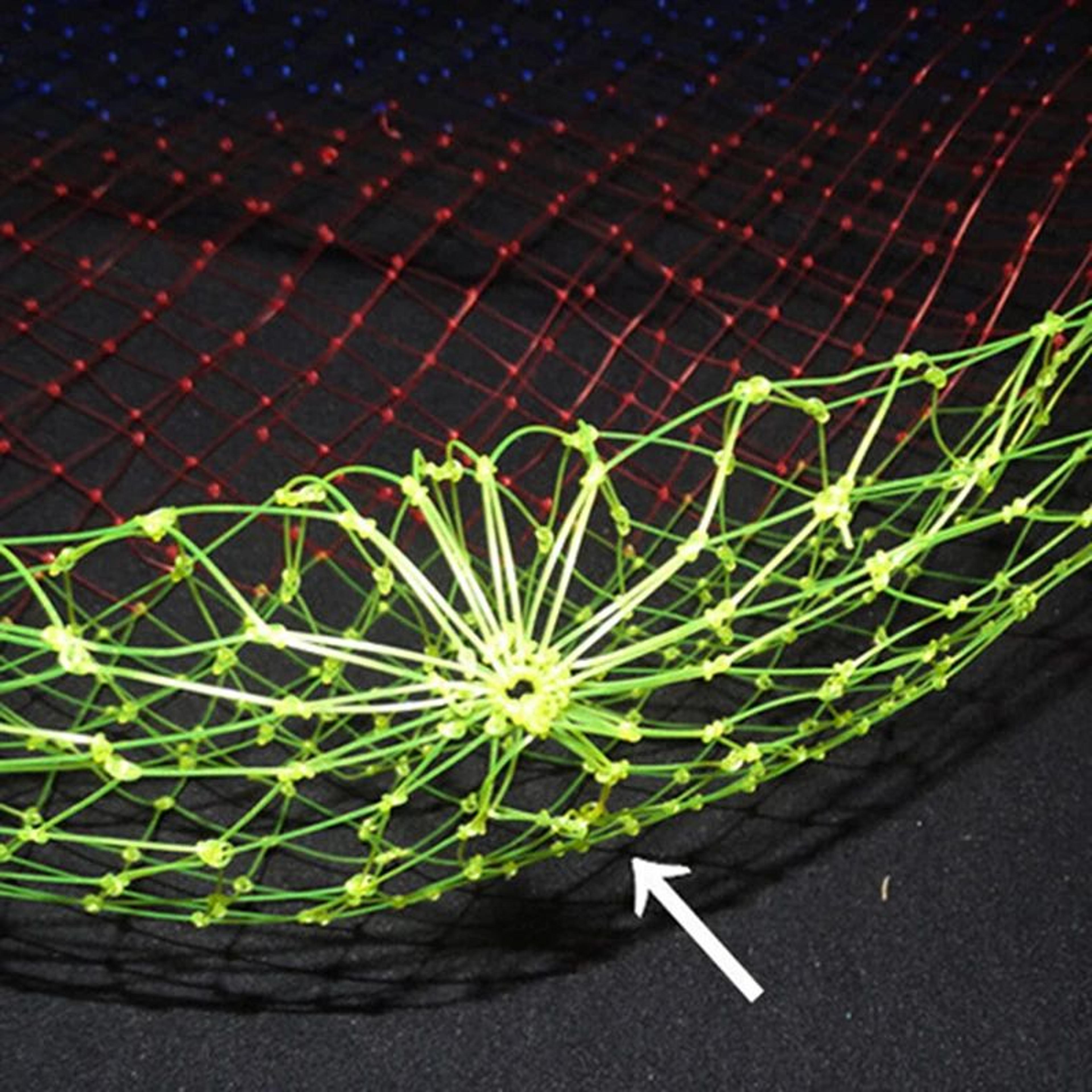 Collapsible Nylon Fishing Net  Lightweight Folding Dip Net With Rhombus Mesh 4