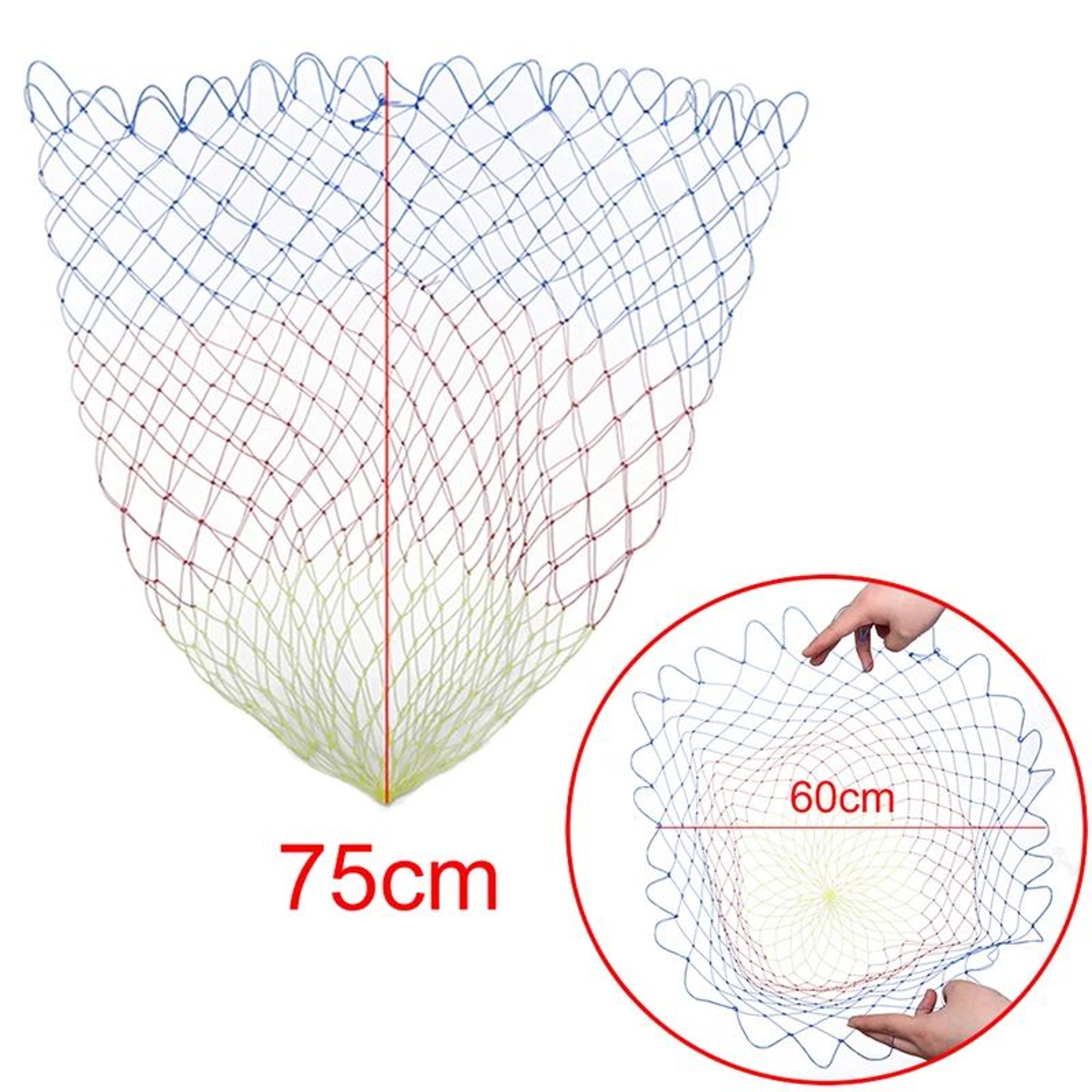 Collapsible Nylon Fishing Net  Lightweight Folding Dip Net With Rhombus Mesh 10