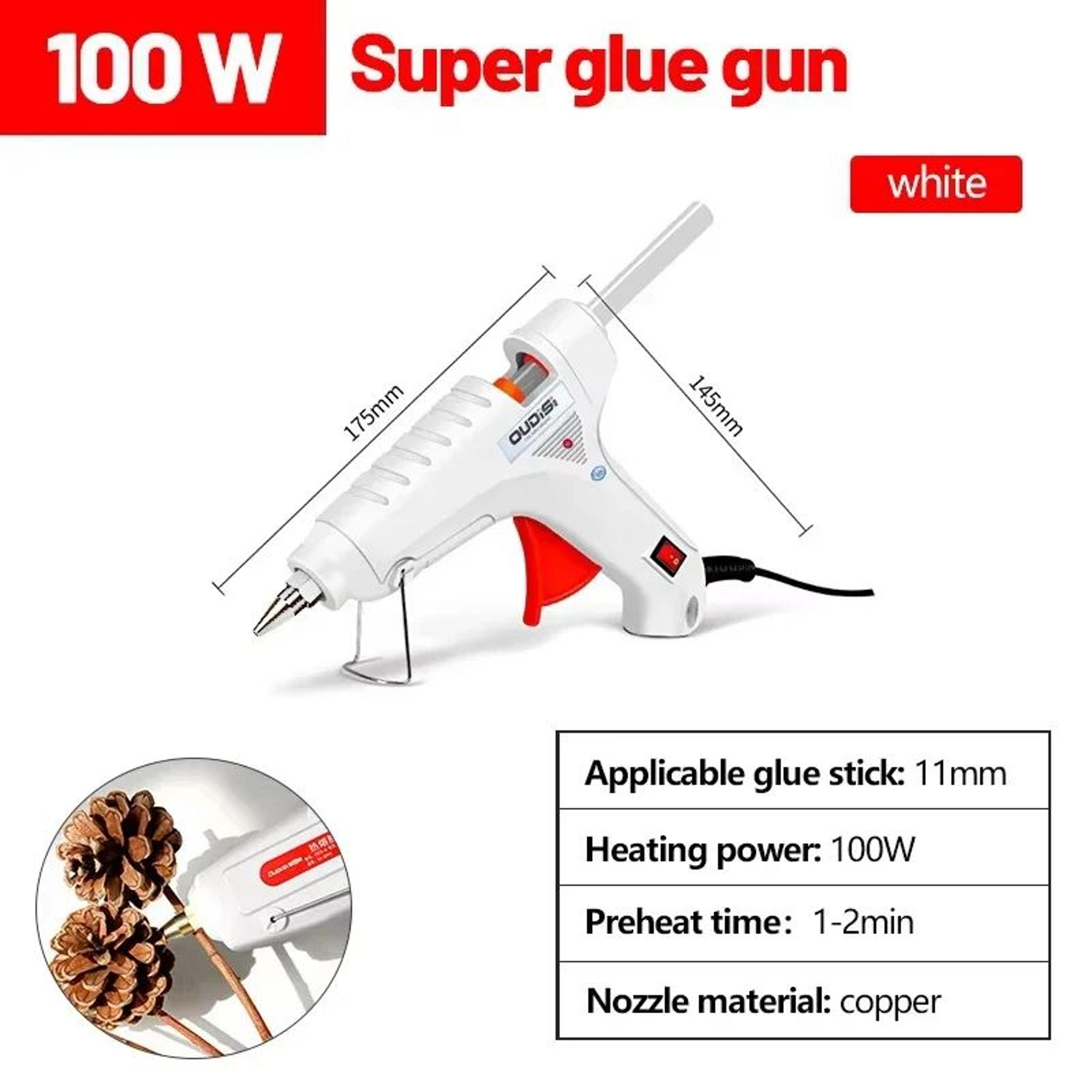 100W HeavyDuty Hot Melt Glue Gun For DIY Crafts  Fast Repairs 6