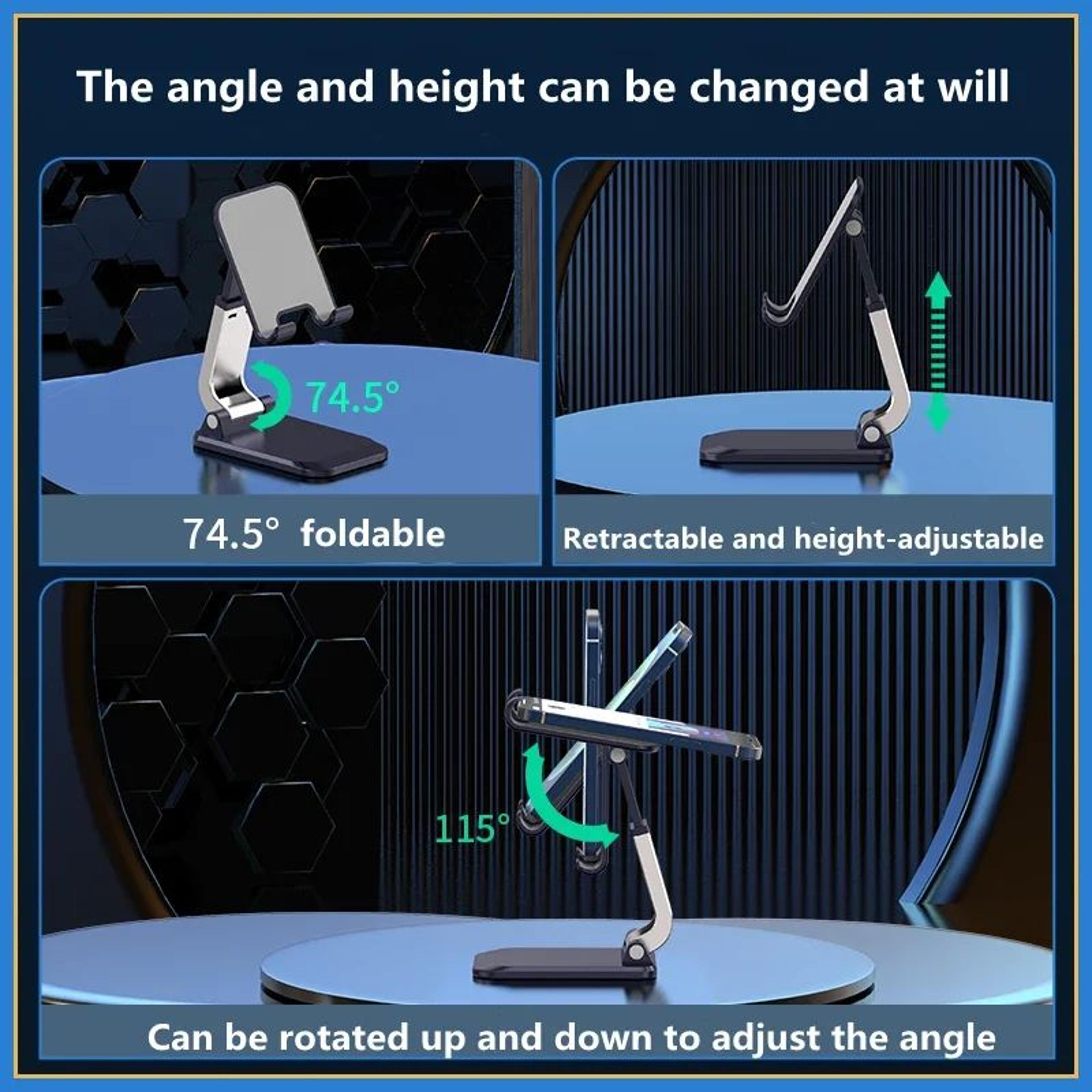 Foldable Adjustable Desktop Phone  Tablet Stand 2