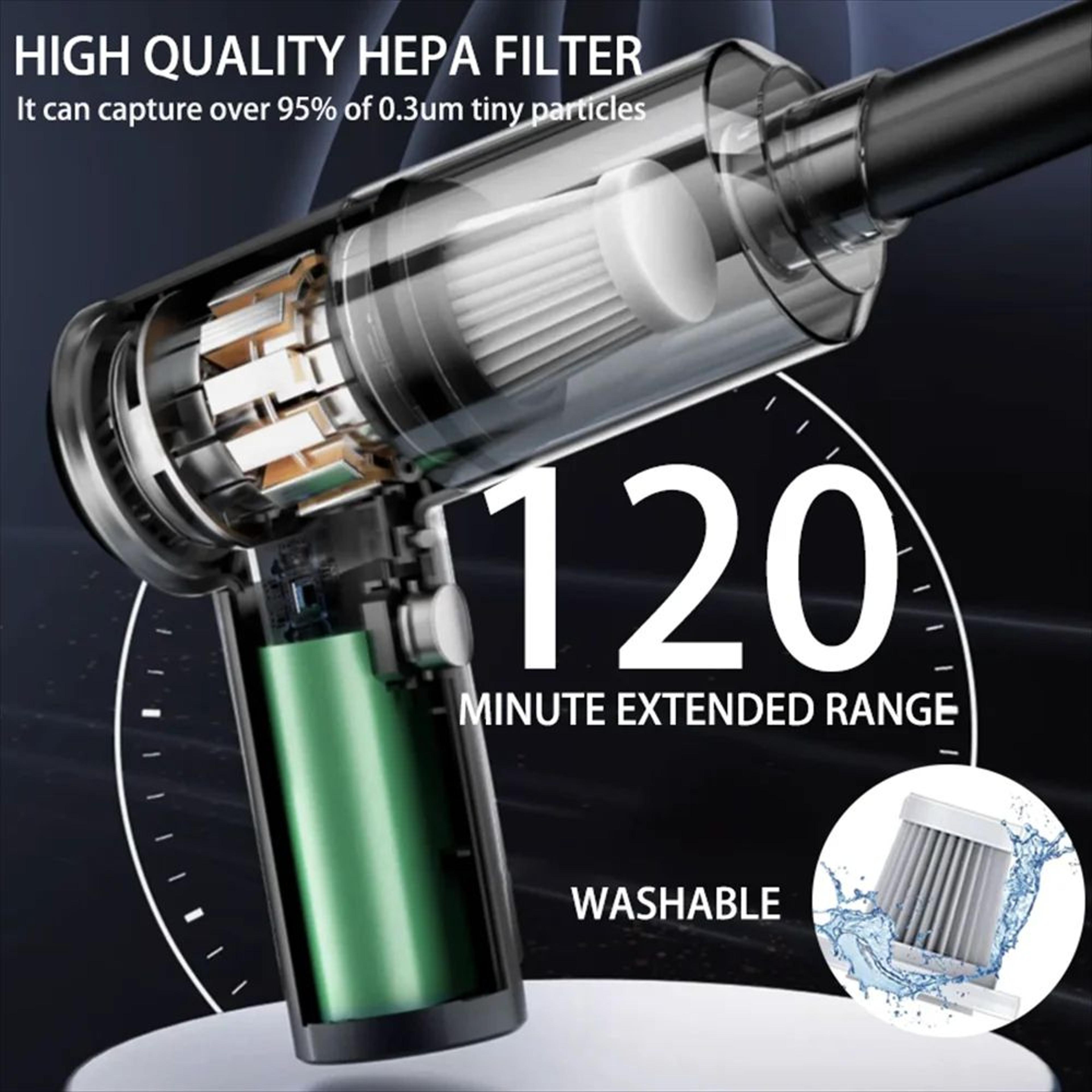 Cordless HighPower Mini Vacuum  Air Duster  15000Pa Portable Car  Home Cleaner 2