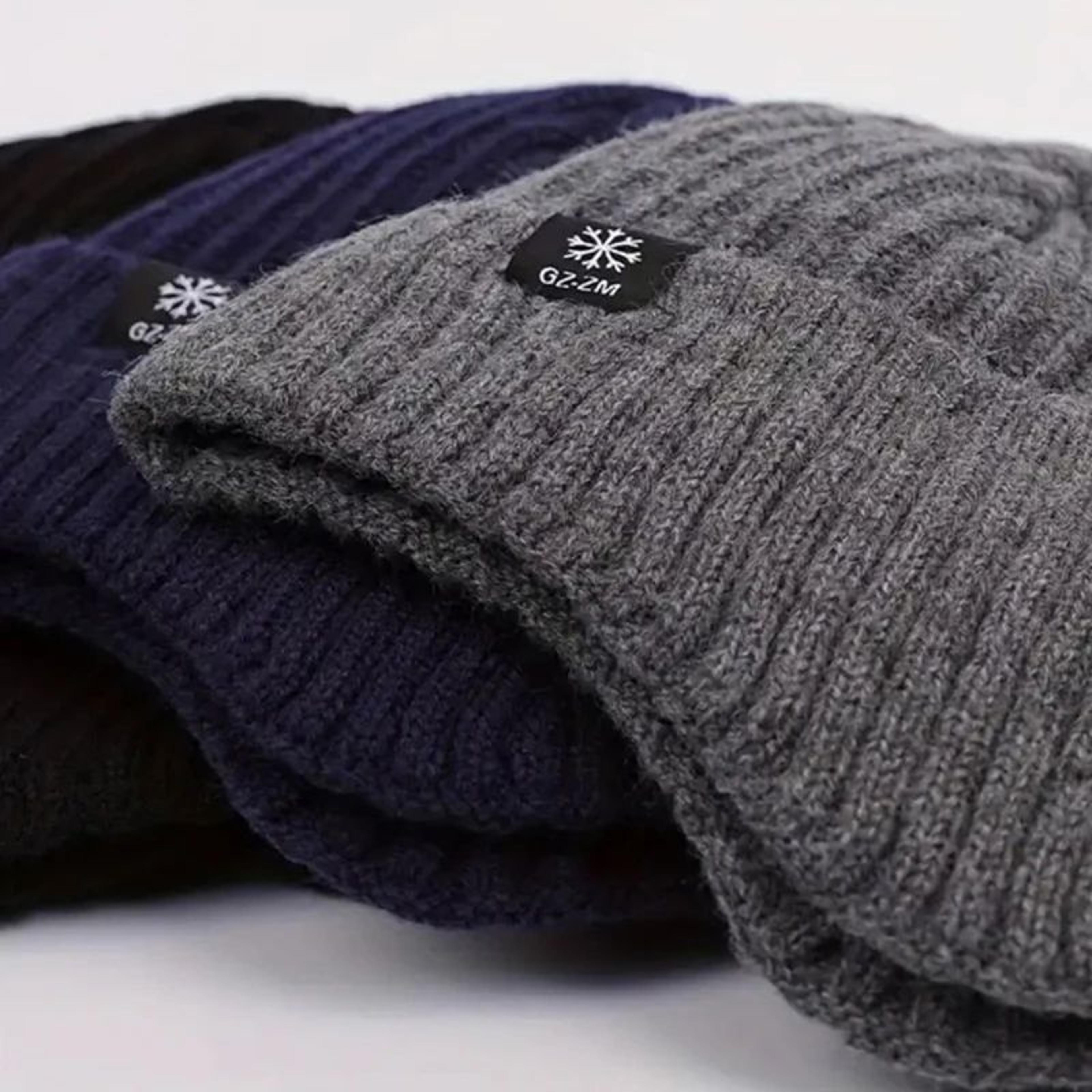 Winter Warm Wool Knit Hat With Ear Protection For Men 5