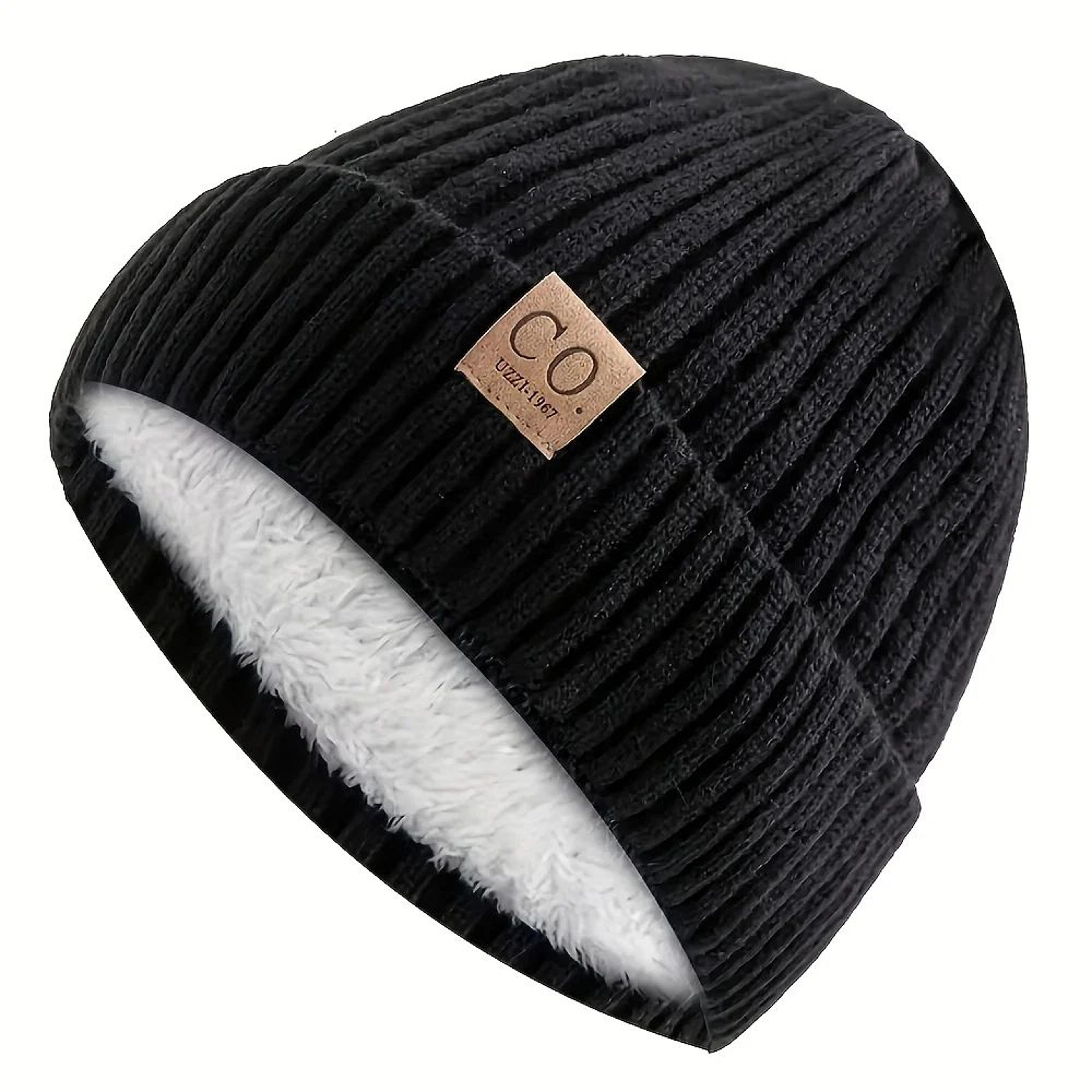 Korean Letter Knit Beanie  Thick Winter Wool Cap For A Flattering Fit 2